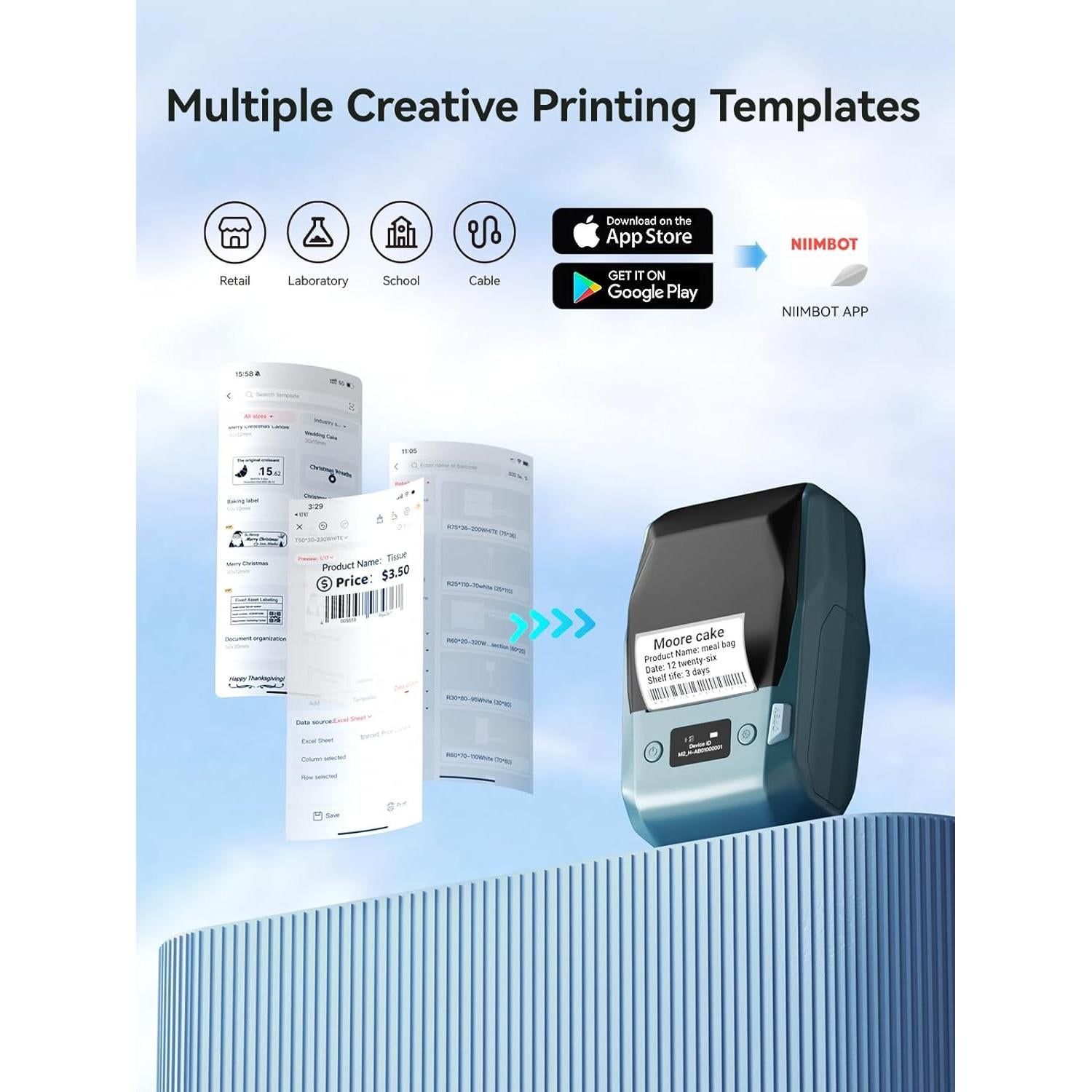 Impresora de Etiquetas NIIMBOT M2 Bluetooth 5.08 cm Térmica