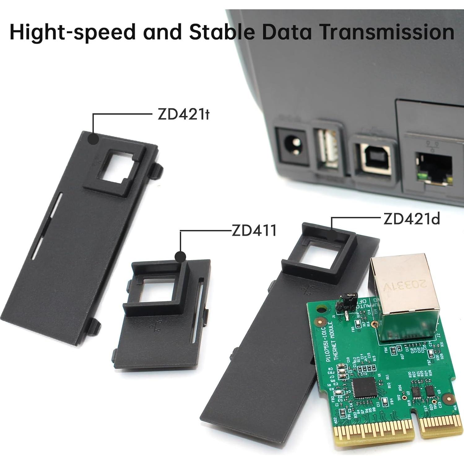 Kit Módulo Ethernet Zebra ZD421 ZD411 Conexión Rápida 203dpi 300dpi