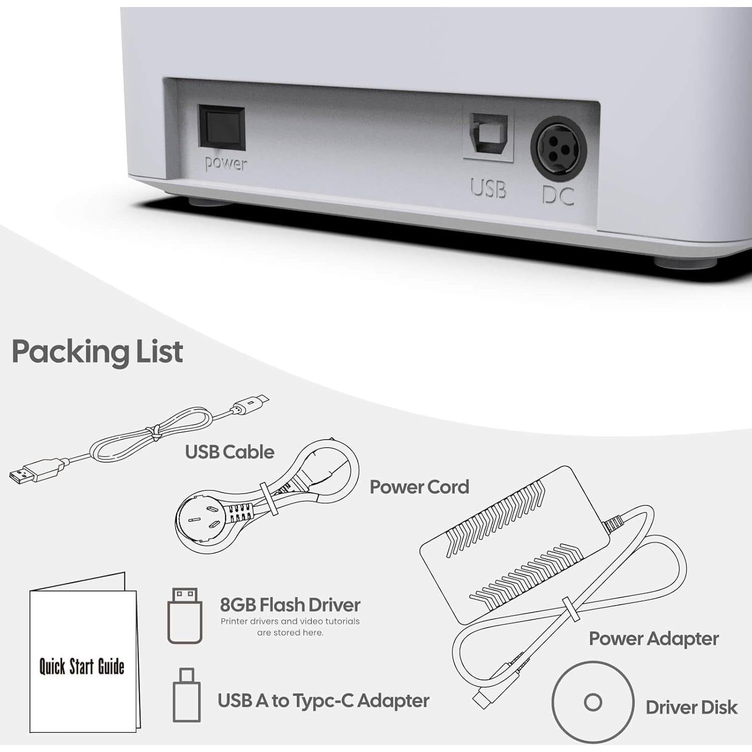 Impresora Térmica de Etiquetas Airuntek 4x6 Bluetooth Wi-Fi