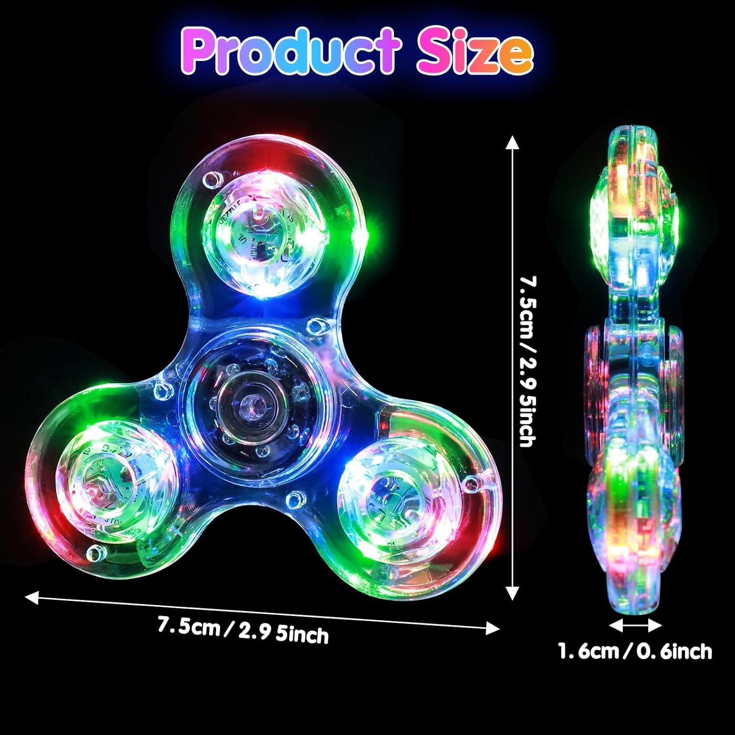 Spinners Antiestrés Gigilli 6 Pcs con Luz LED Multicolor