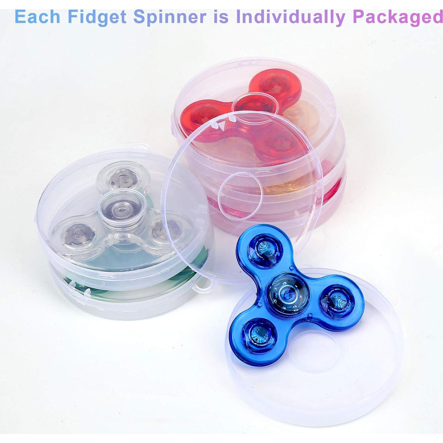 Spinners Antiestrés Gigilli 6 Pcs con Luz LED Multicolor