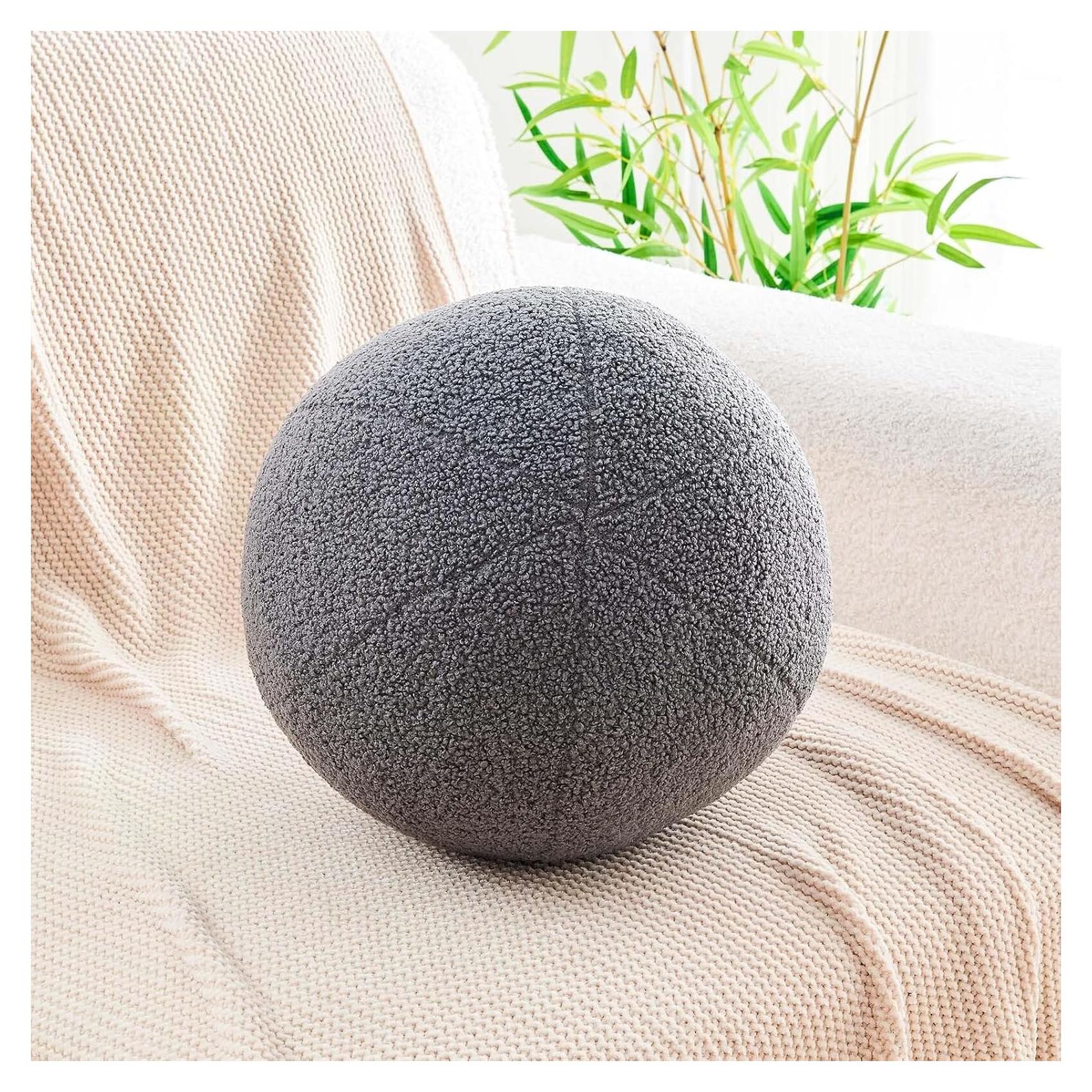 Cojín Decorativo Redondo Uvvyui Gris Oscuro 21.8 cm