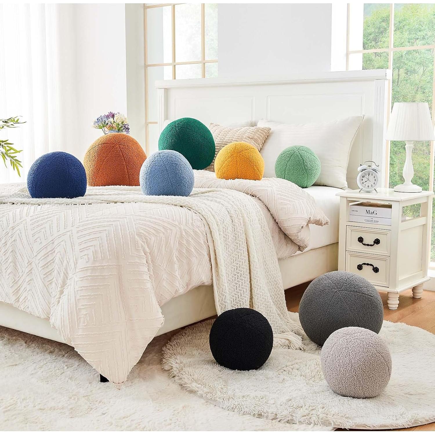 Cojín Decorativo Redondo Uvvyui Gris Oscuro 21.8 cm