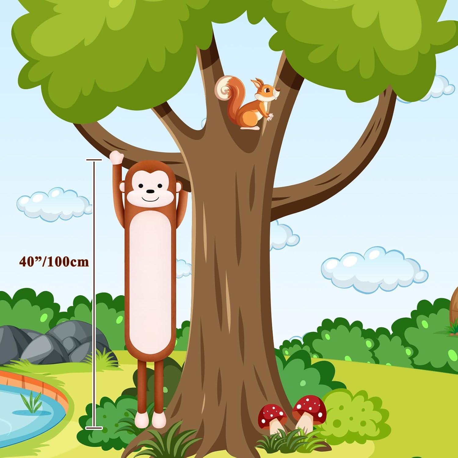 Almohada de Peluche Mono Largo Achwishap 100 cm Suave Kawaii