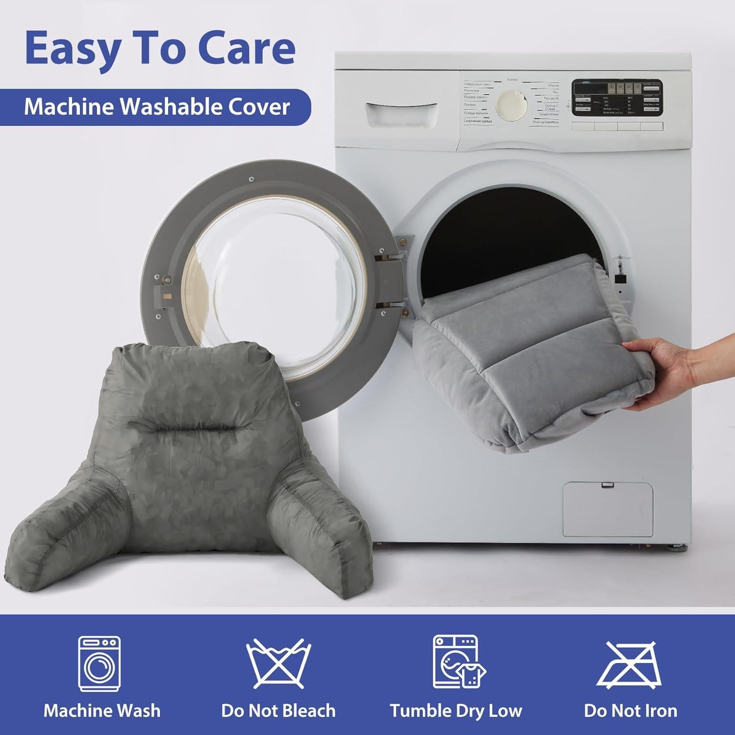 Cojín de Respaldo IASEAHK 45.72cm Espuma Viscoelástica Gris