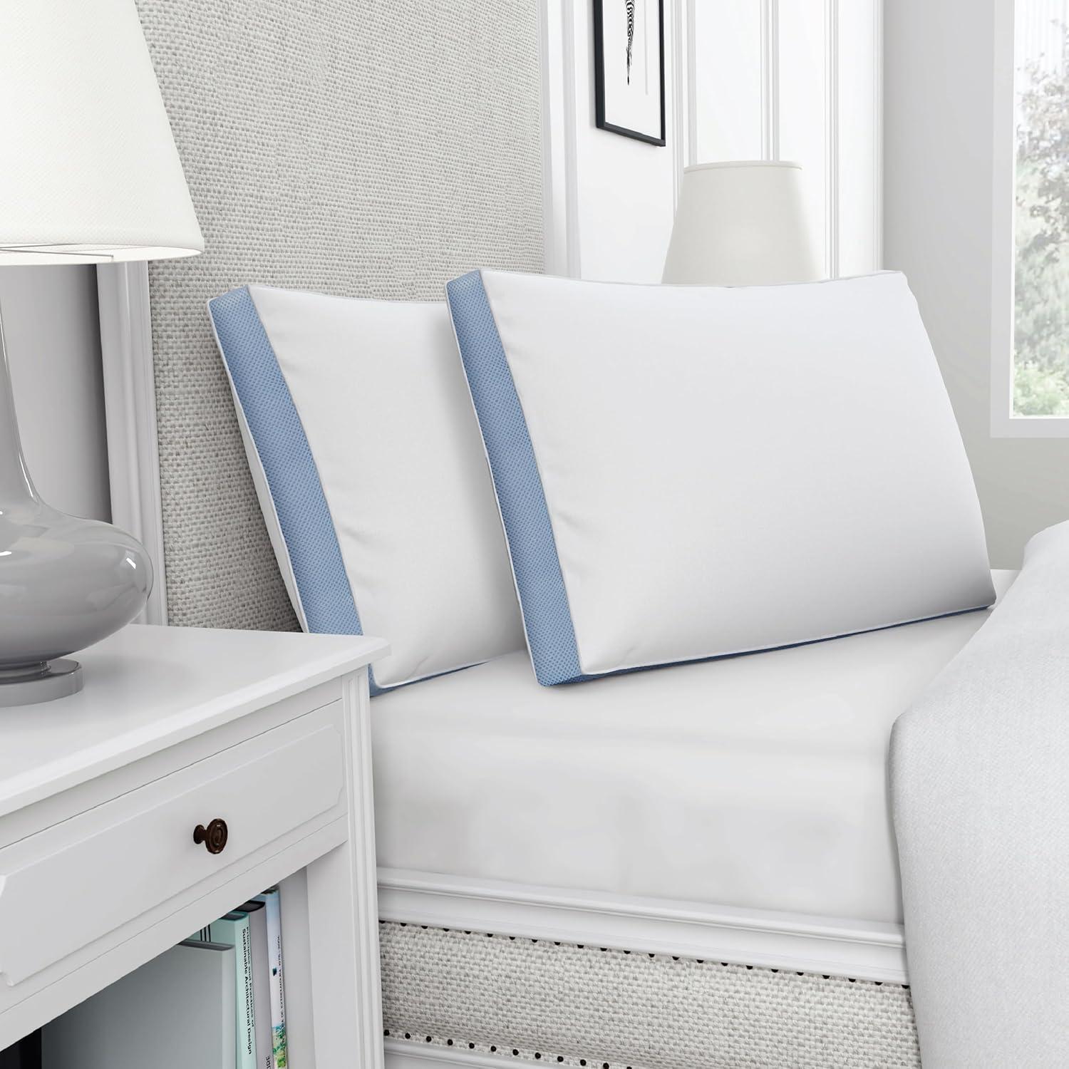 Cojines Refrigerantes Dreamlab King Juego de 2 Blanco 36.8x49.5cm