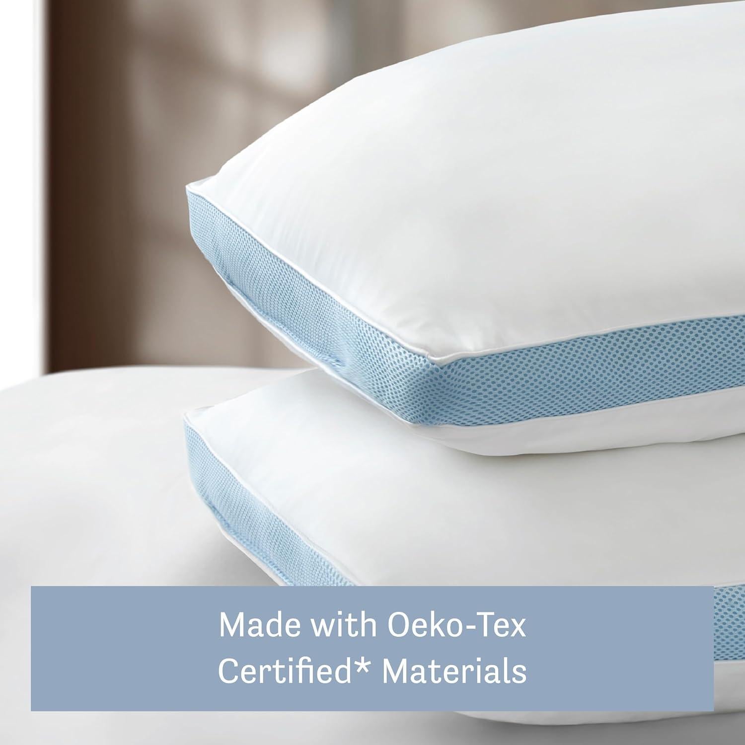 Cojines Refrigerantes Dreamlab King Juego de 2 Blanco 36.8x49.5cm