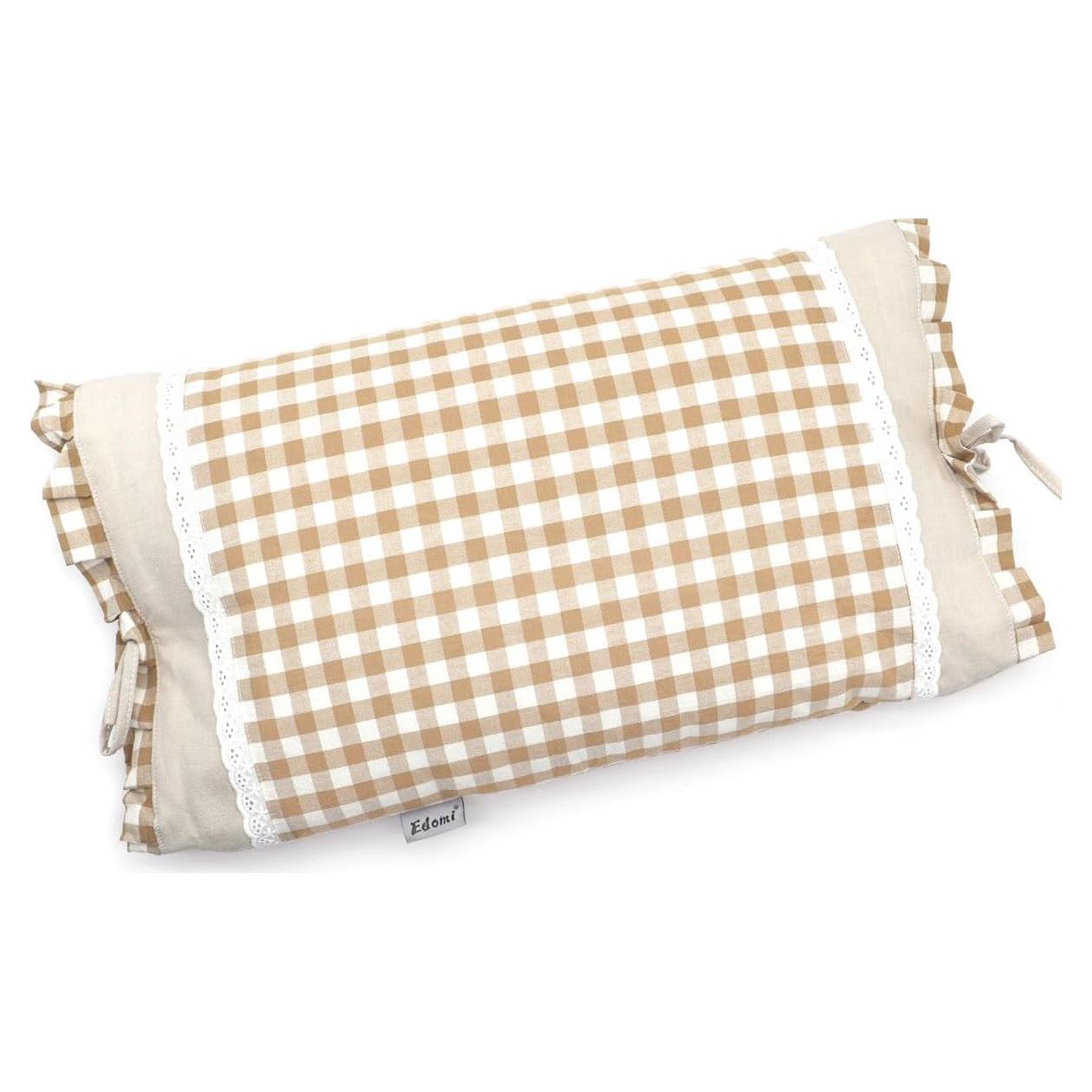 Almohada de Trigo Sarraceno Edomi Ajustable 50.8x27.9 cm Caqui