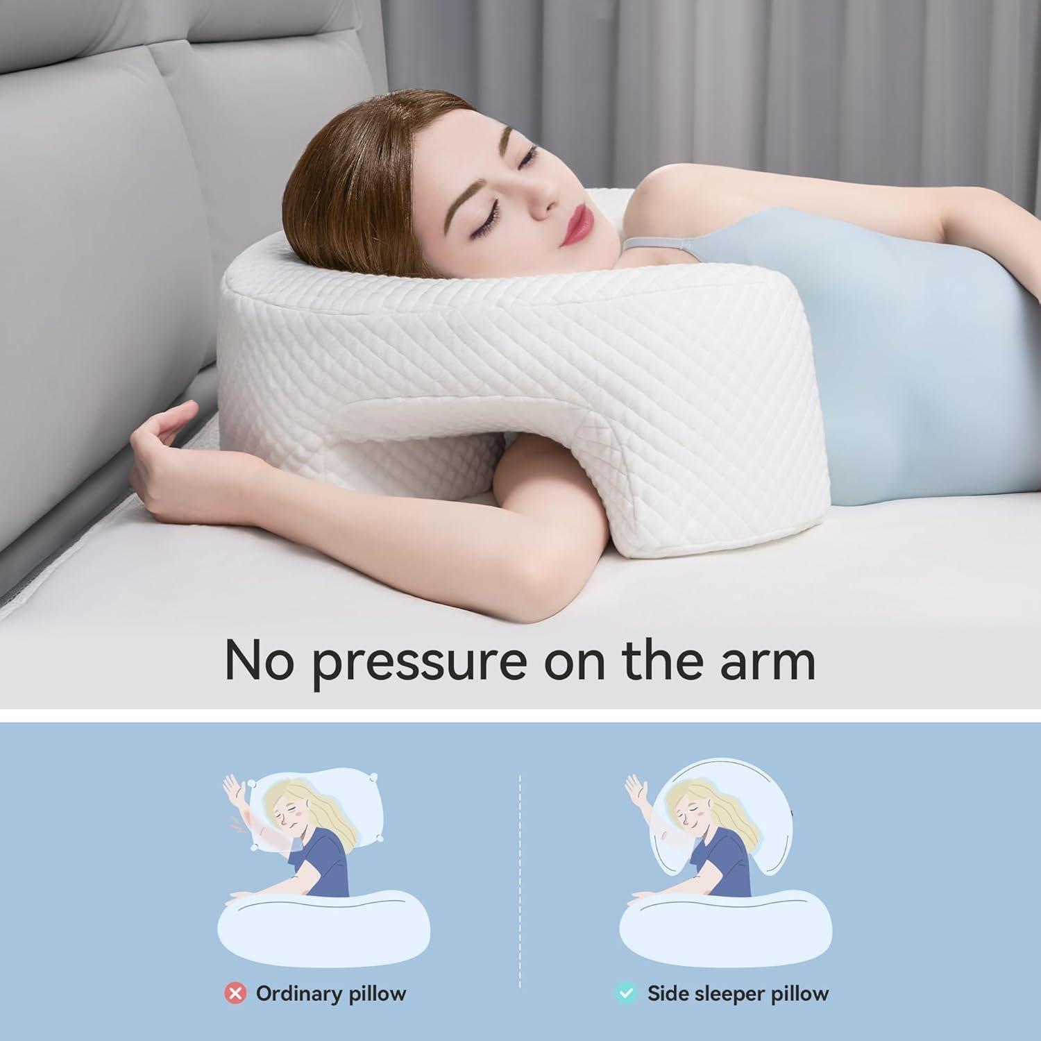 Almohada Ergonómica AM AEROMAX Reina para Dormir de Lado