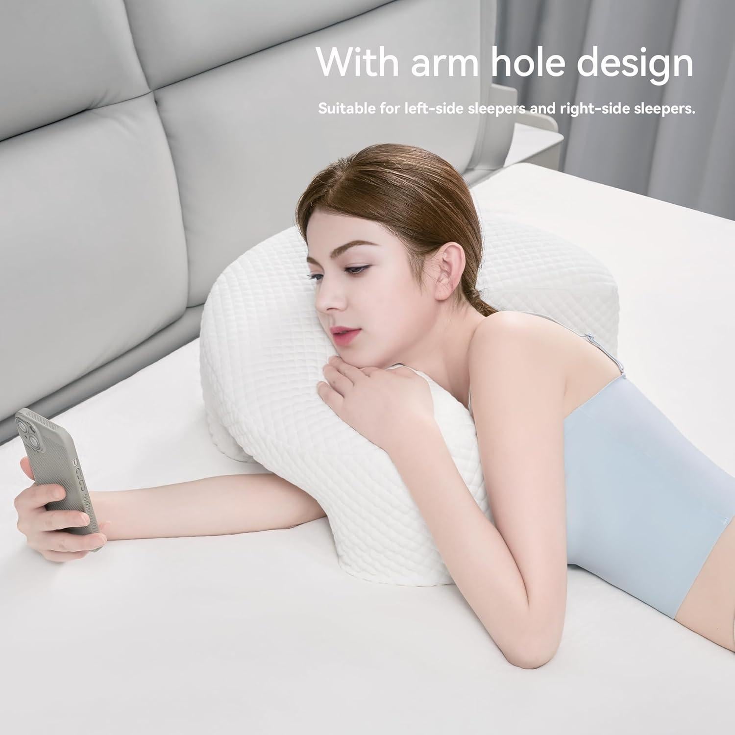 Almohada Ergonómica AM AEROMAX Reina para Dormir de Lado