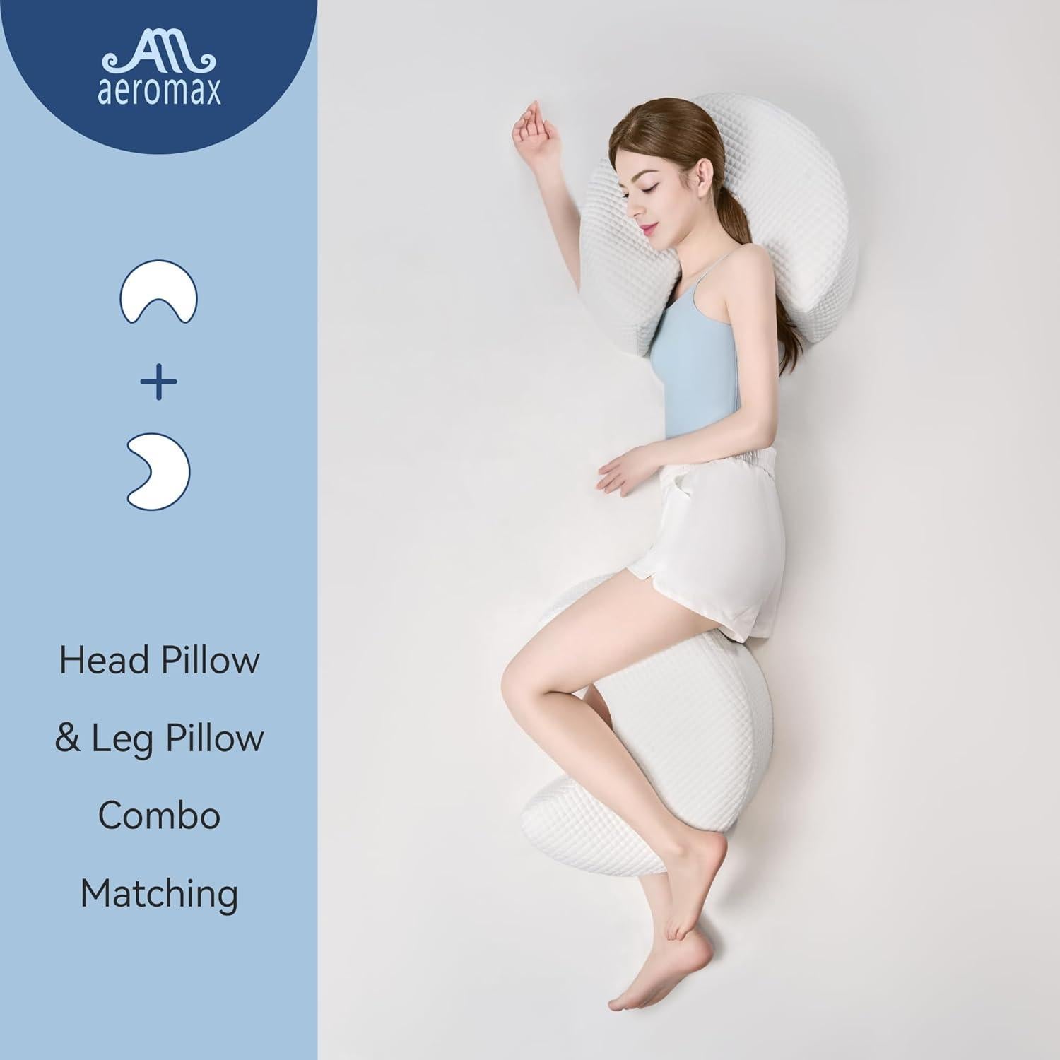 Almohada Ergonómica AM AEROMAX Reina para Dormir de Lado