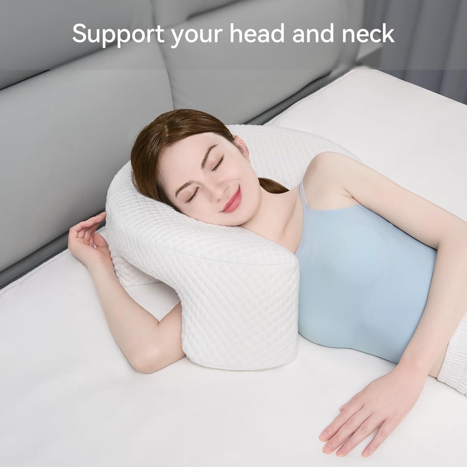 Almohada Ergonómica AM AEROMAX Reina para Dormir de Lado