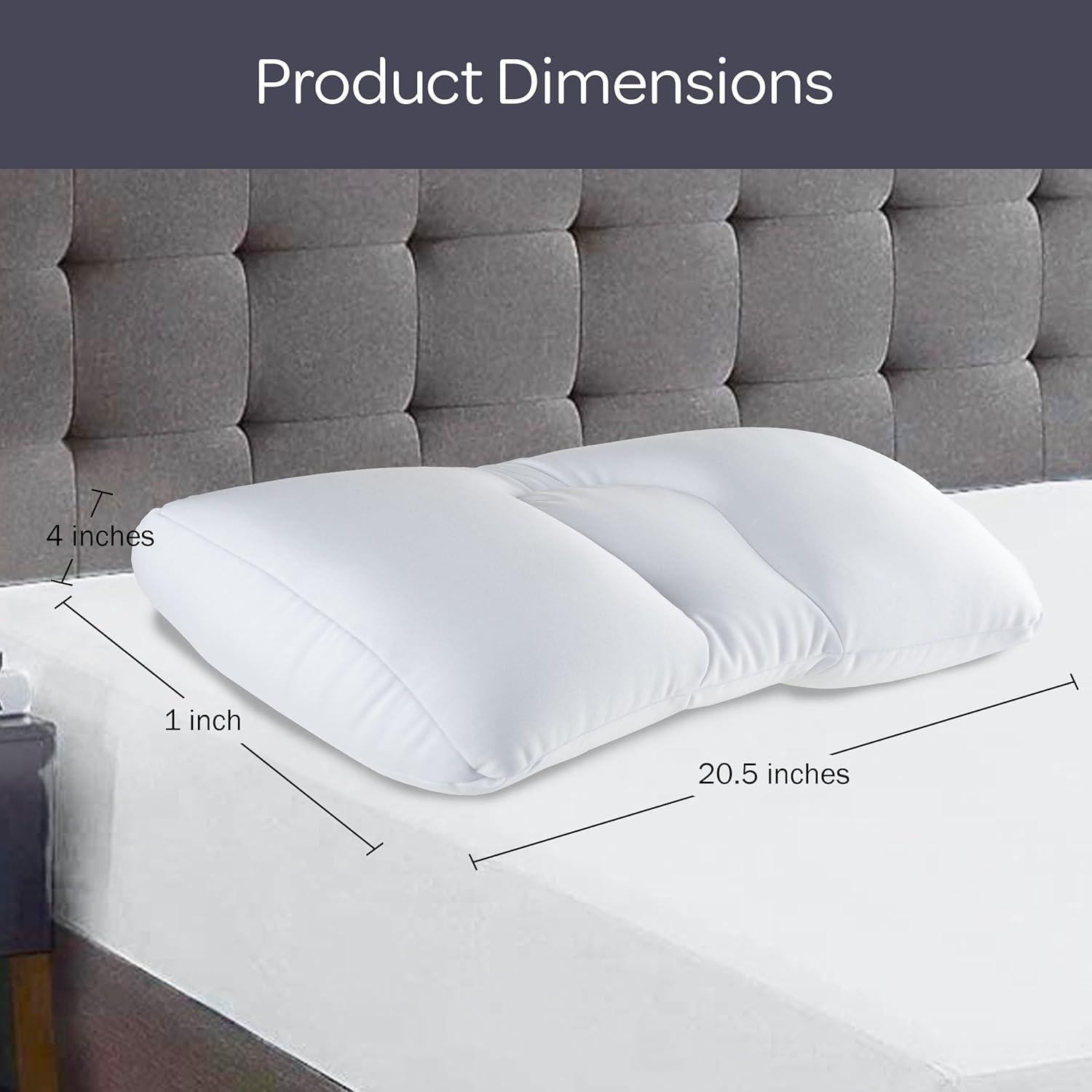 Almohada de Microperlas Lavish Home Estándar Blanca 52x28cm