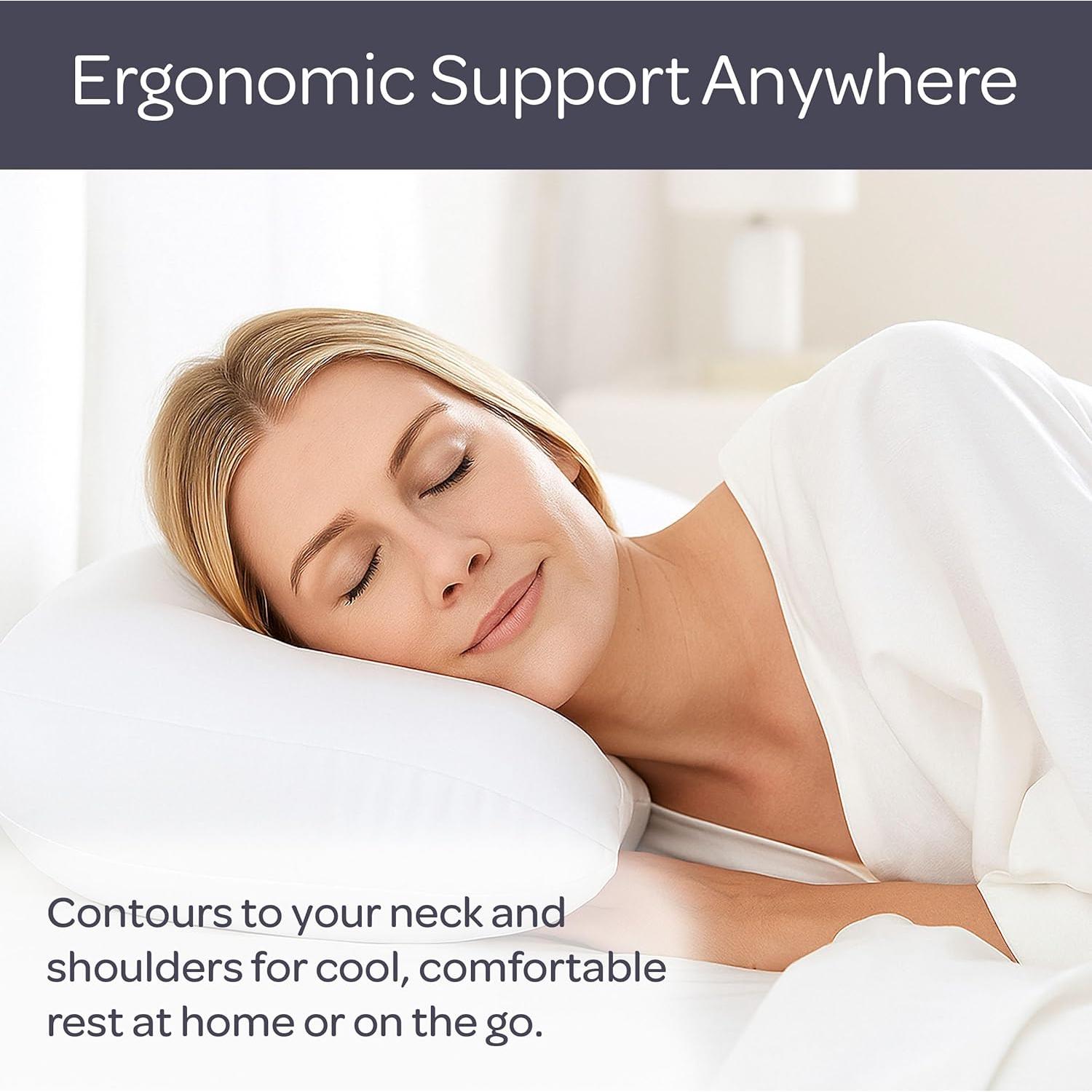 Almohada de Microperlas Lavish Home Estándar Blanca 52x28cm