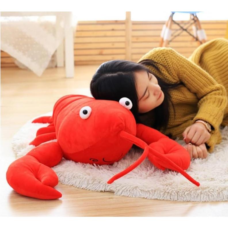 Almohada de Langosta de Peluche XIZHI 53.5 cm Roja
