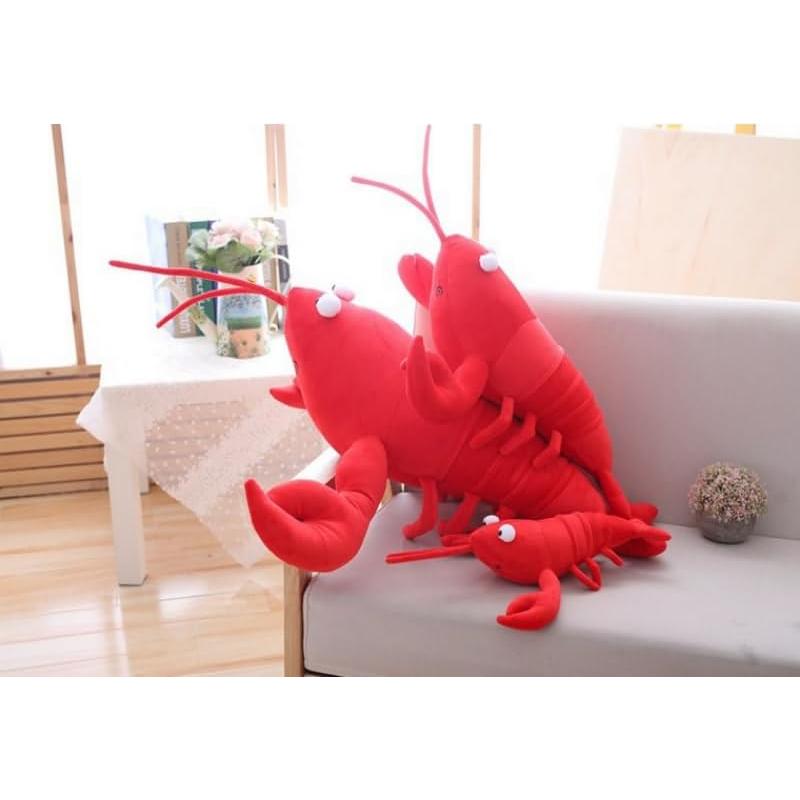 Almohada de Langosta de Peluche XIZHI 53.5 cm Roja