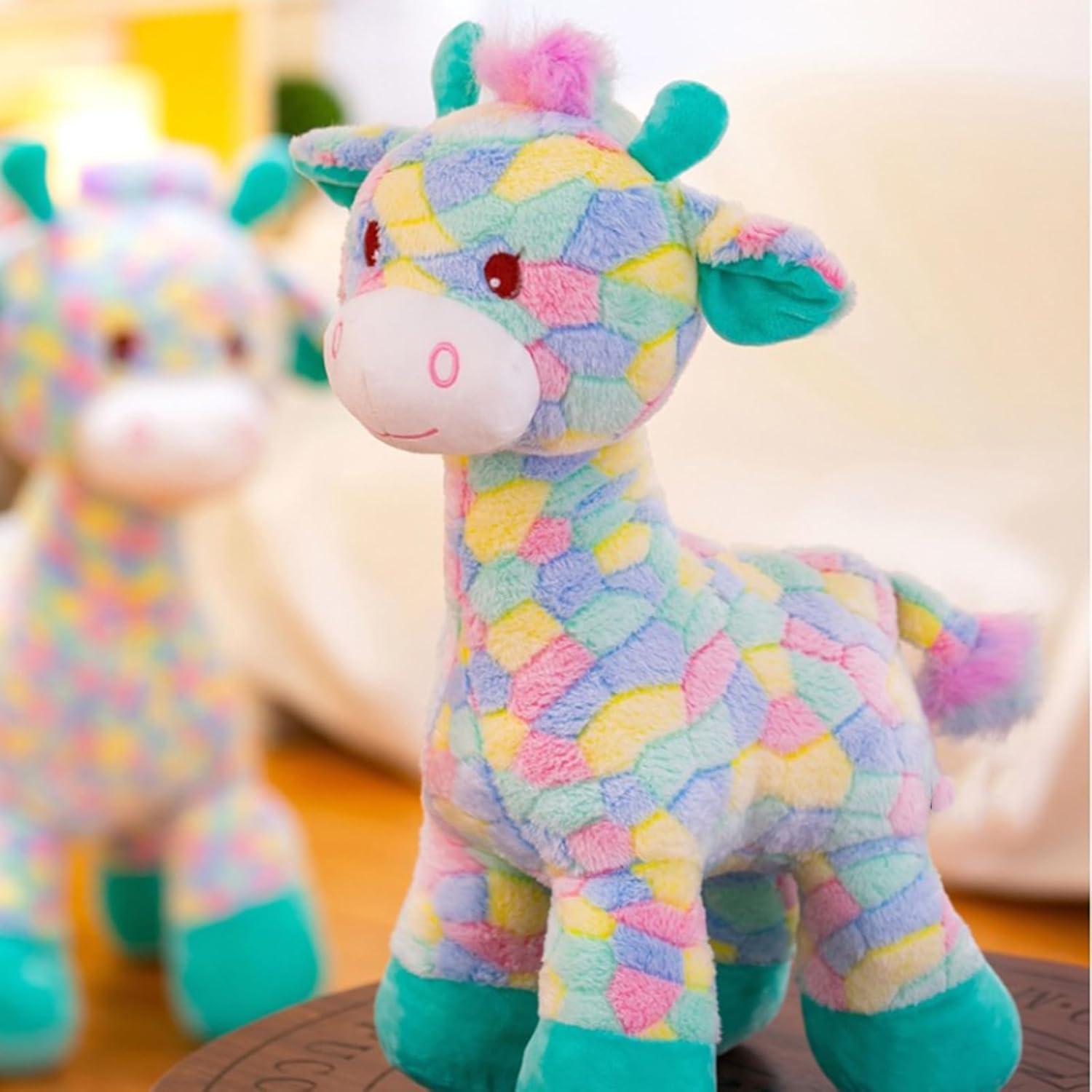 Juguete de Peluche Jirafa Arcoíris TUKVESZE 33 cm Suave