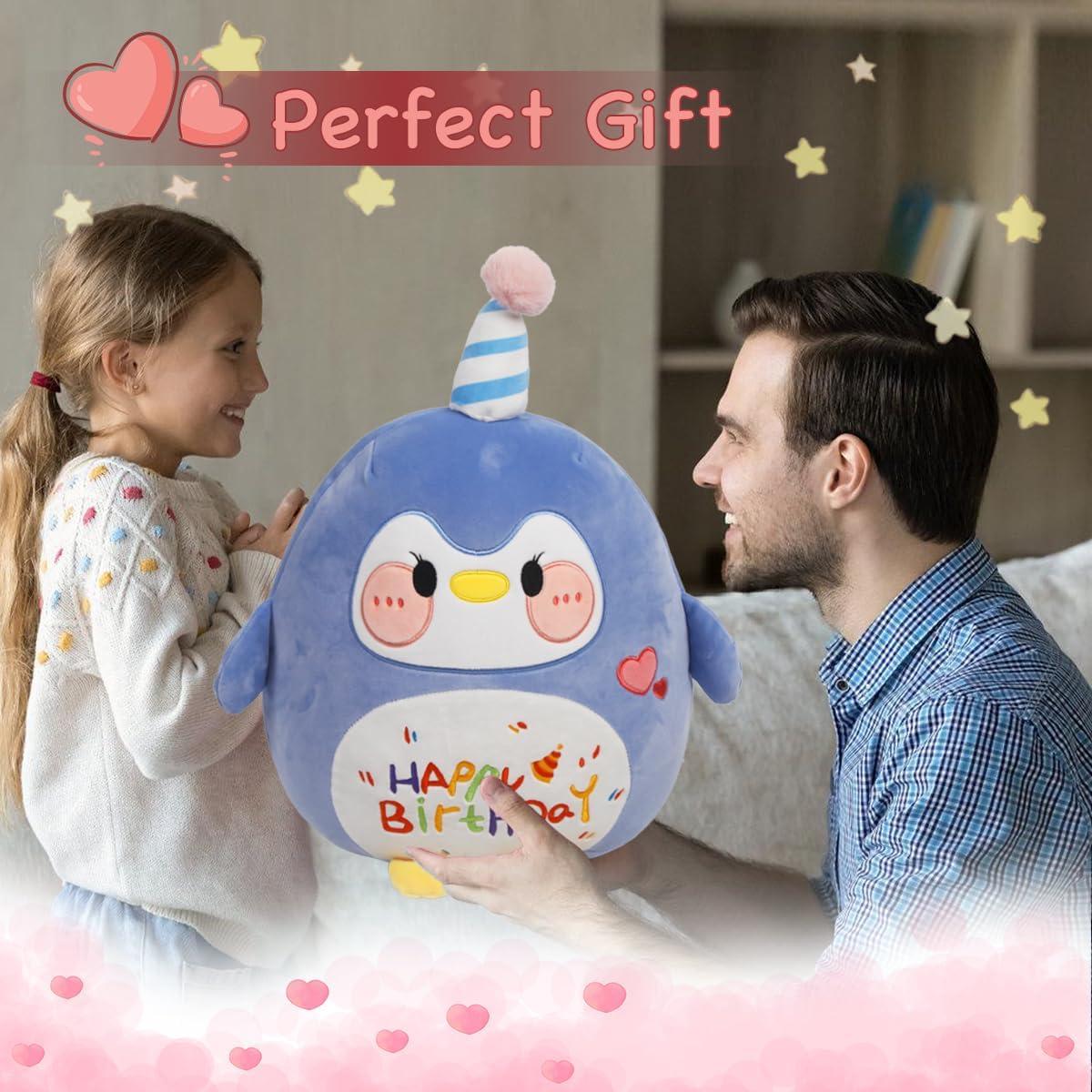 Peluche Pingüino Azul ARELUX 45.72 cm Almohada Suave