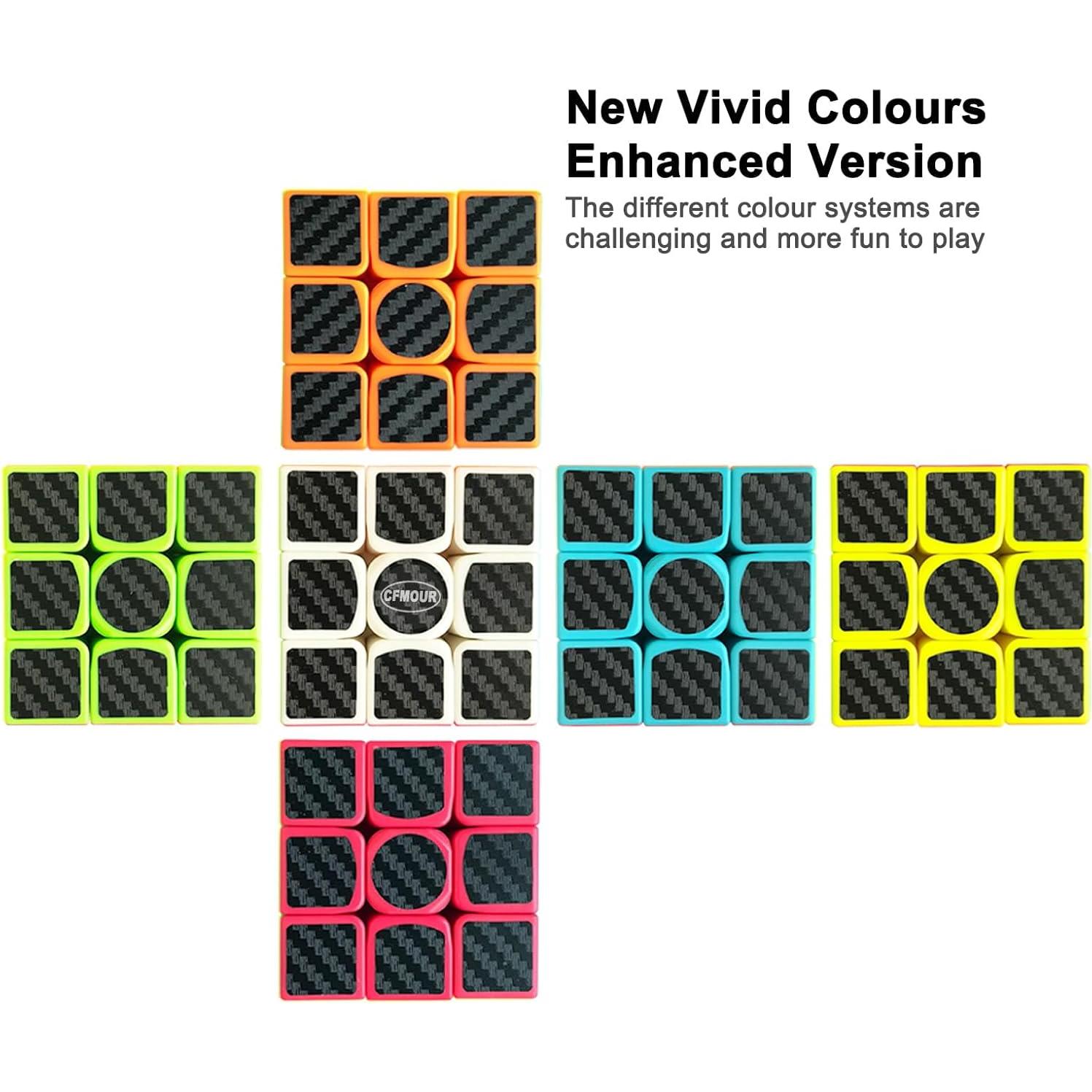 Cubo Mágico CFMOUR 3x3 Fibra de Carbono Ajustable