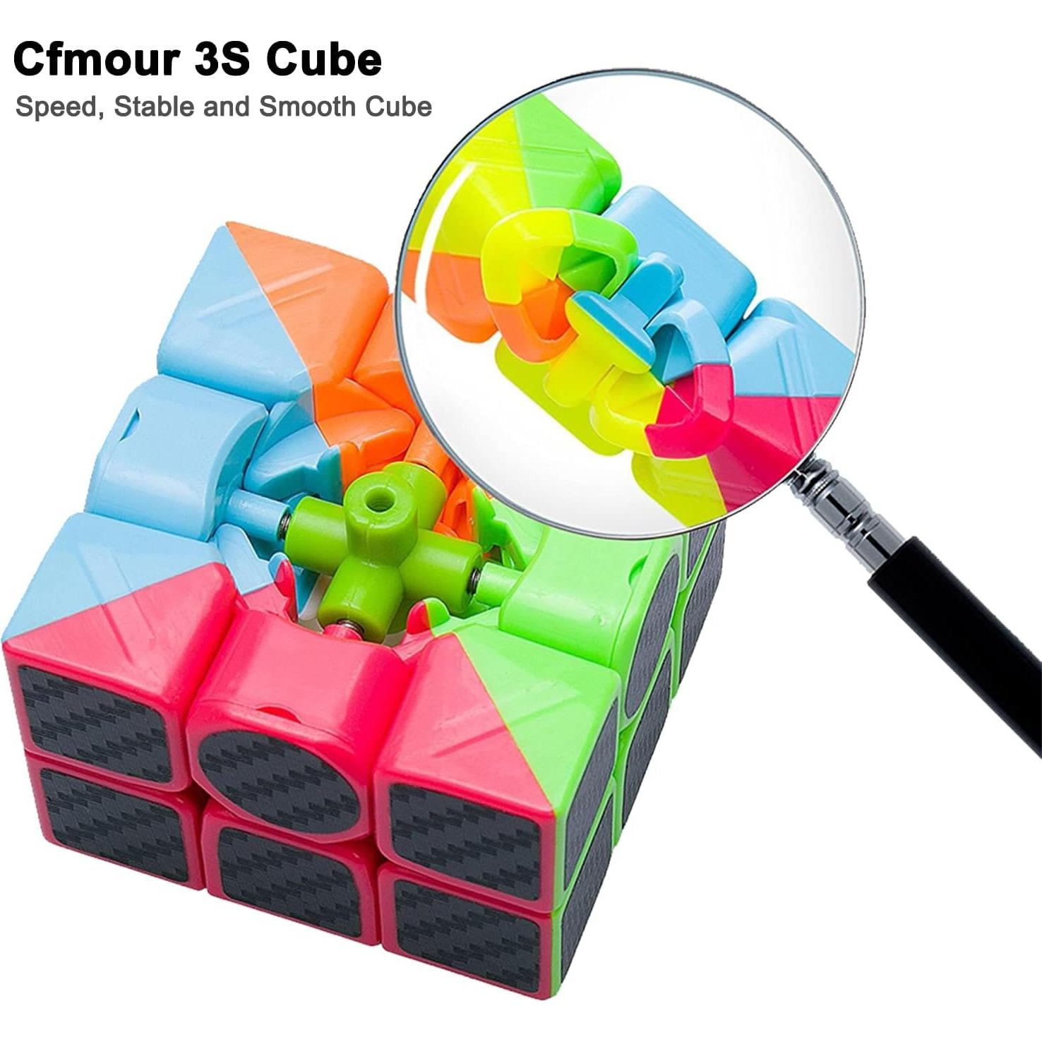 Cubo Mágico CFMOUR 3x3 Fibra de Carbono Ajustable