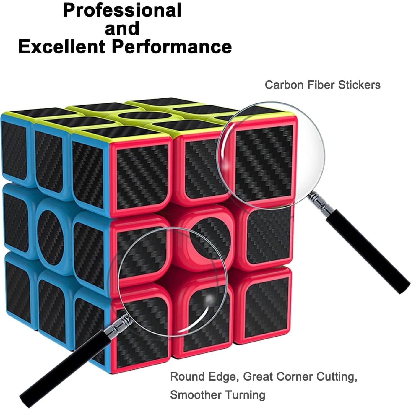 Cubo Mágico CFMOUR 3x3 Fibra de Carbono Ajustable