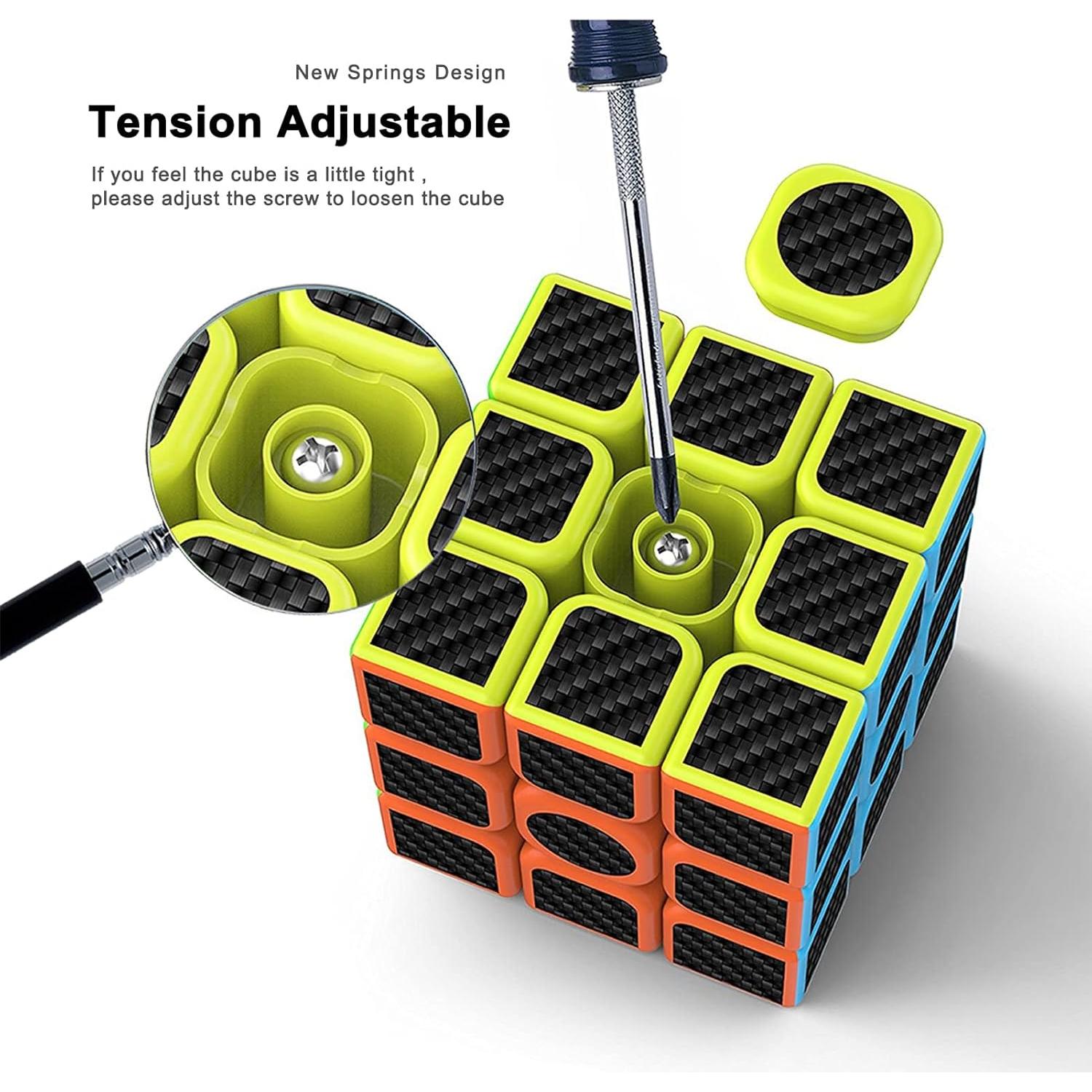 Cubo Mágico CFMOUR 3x3 Fibra de Carbono Ajustable