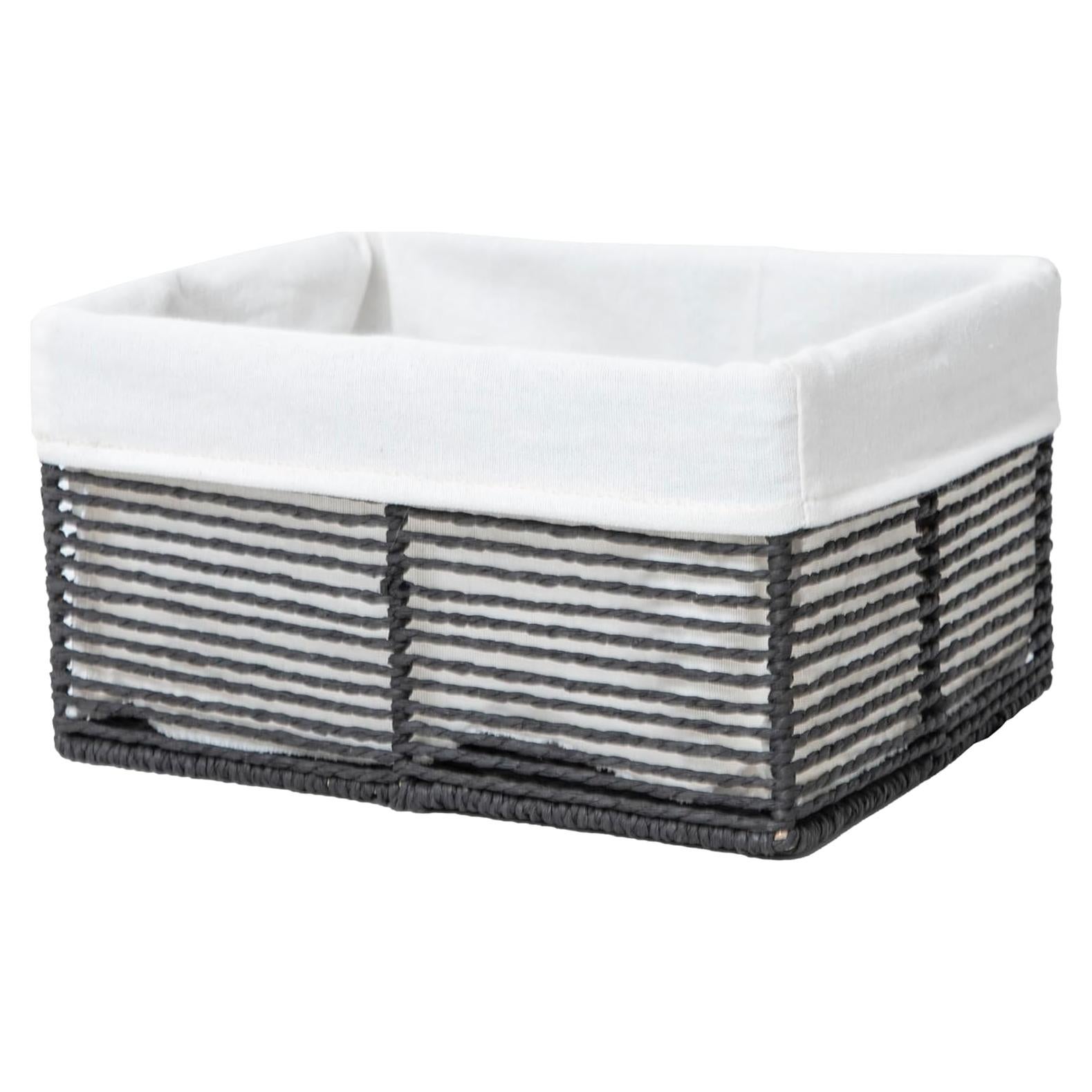 Cesta de Almacenamiento Rectangular GYASVWU - Negro Pequeño