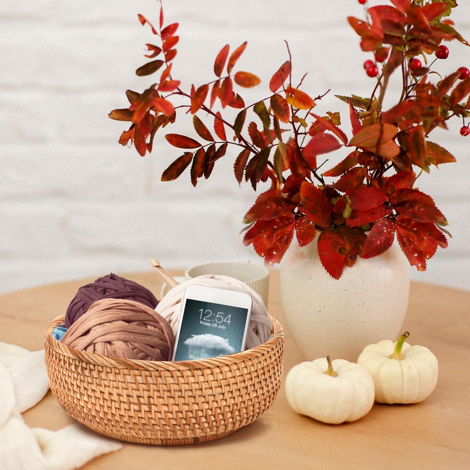 Cestas de Mimbre Jucoan - 3 Piezas Redondas para Frutas