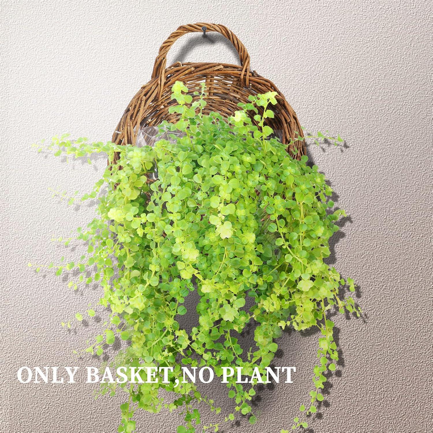 Cesta Colgante Tejida a Mano Swiftrans Mimbre Natural 30.99cm