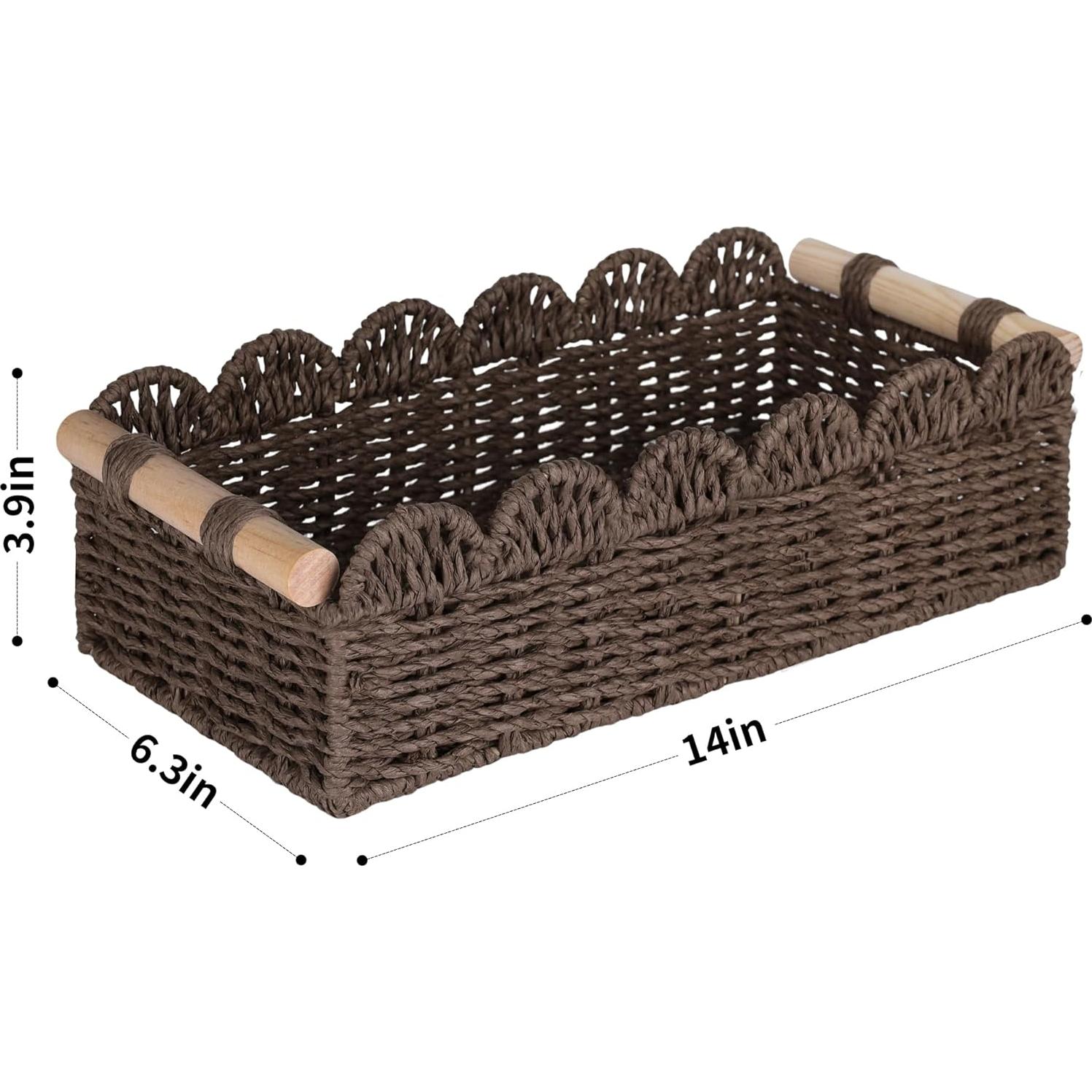 Cesta de Almacenamiento TIMMIUWU de Papel Higiénico Café 35.56x16x9.91cm