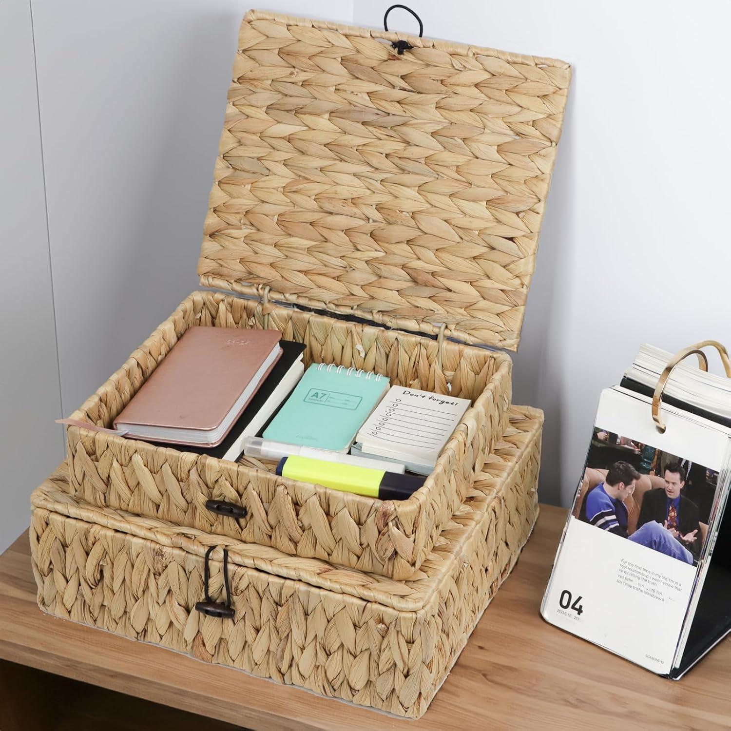 Juego de 2 Cestas de Mimbre ORDELITE para Almacenamiento