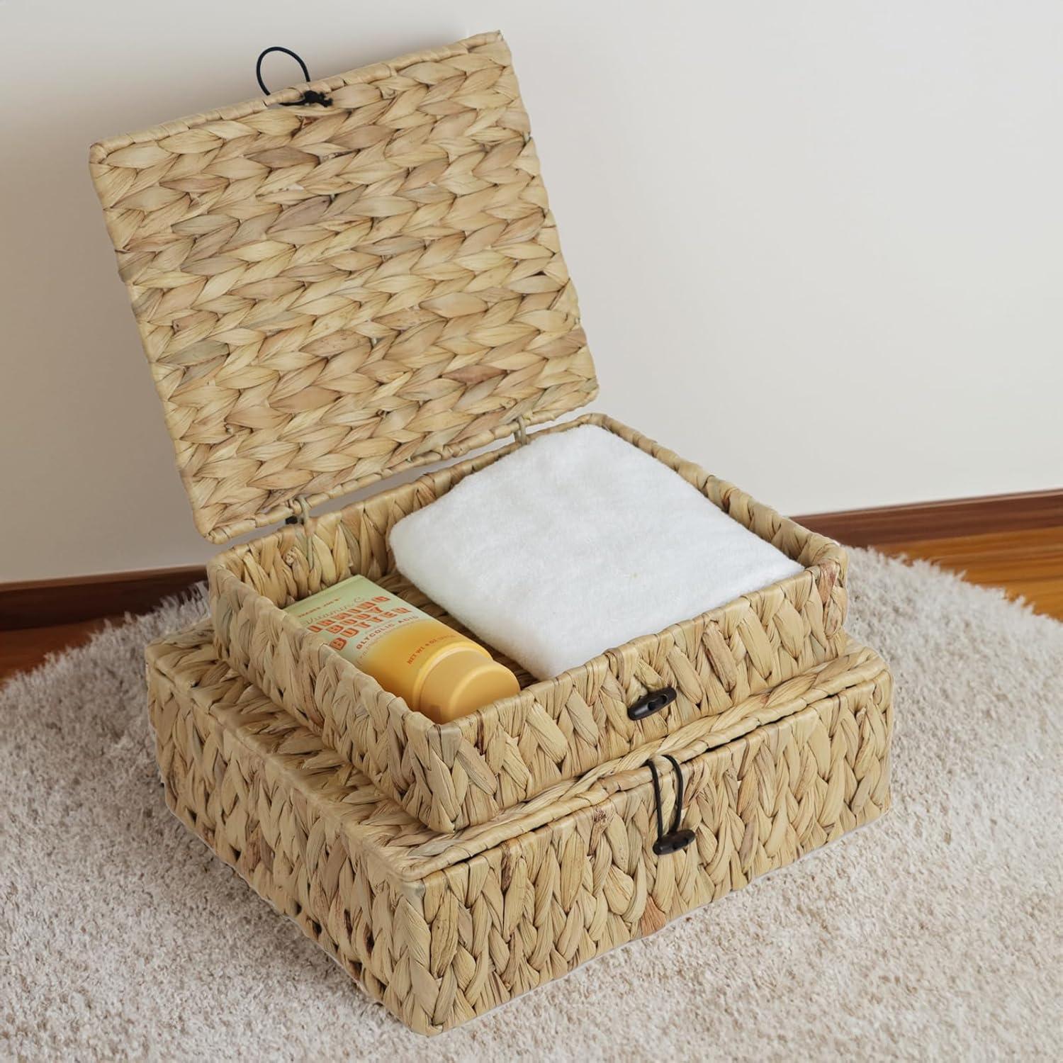 Juego de 2 Cestas de Mimbre ORDELITE para Almacenamiento