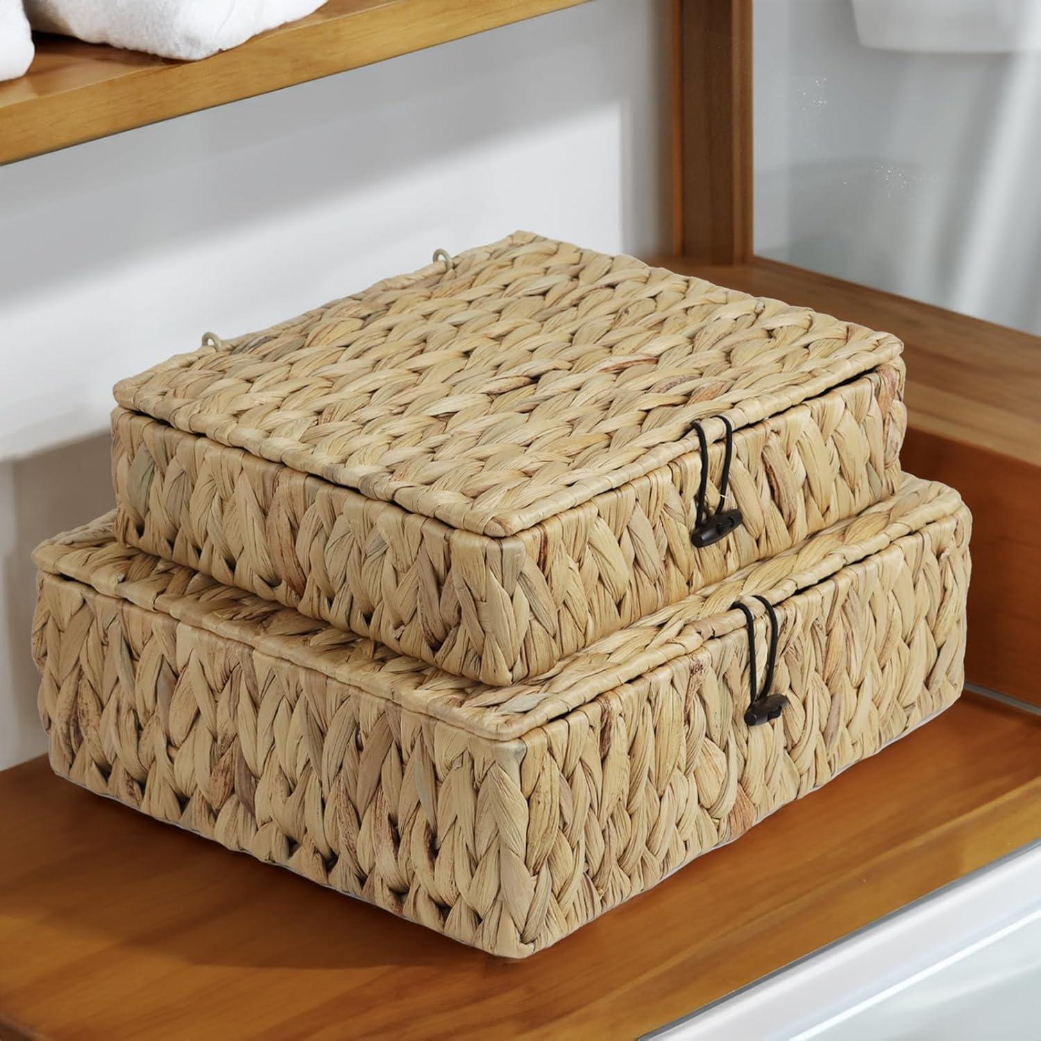 Juego de 2 Cestas de Mimbre ORDELITE para Almacenamiento