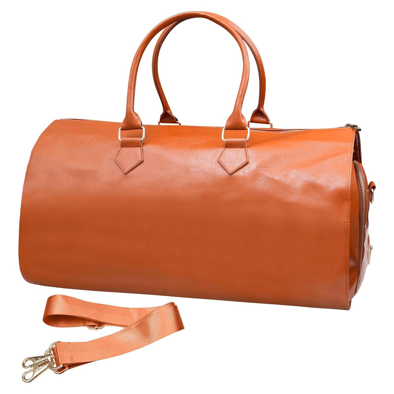Bolsa de Viaje Convertible Kalawen 45L Naranja con Compartimento para Zapatos