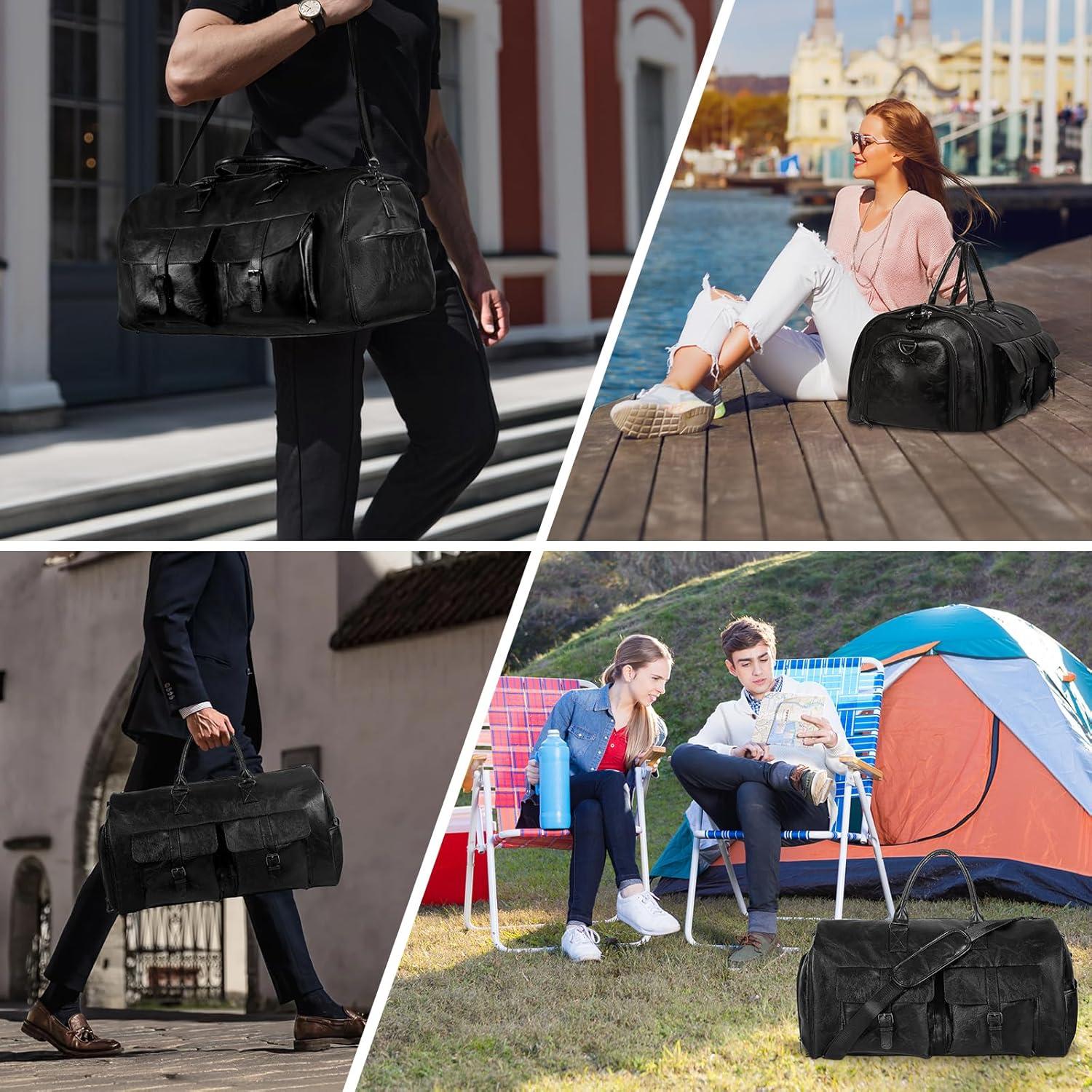 Bolsa de Ropa Convertible L-ife 2 en 1 Duffle 45L Negro