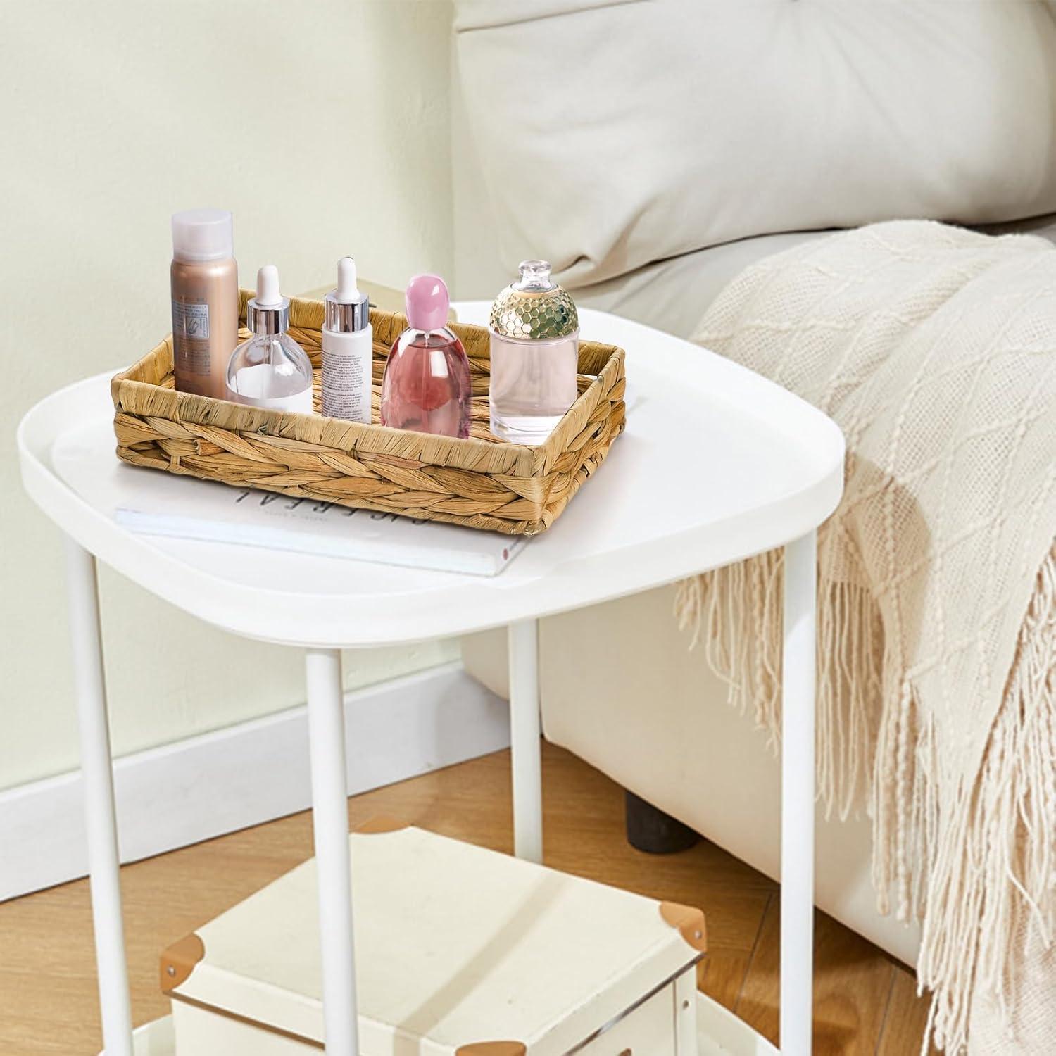 3 Bandejas de Almacenamiento de Mimbre Eorbow 25.4x15.2 cm