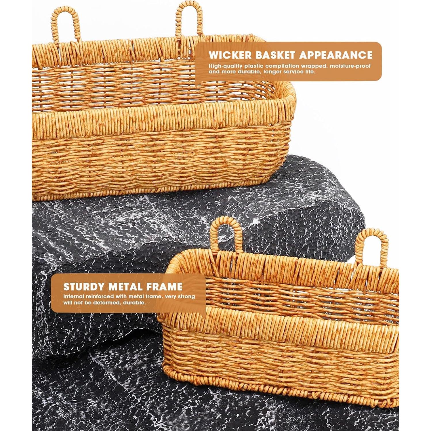 Cestas Colgantes AceList, Juego de 2 Tejidas a Mano Boho