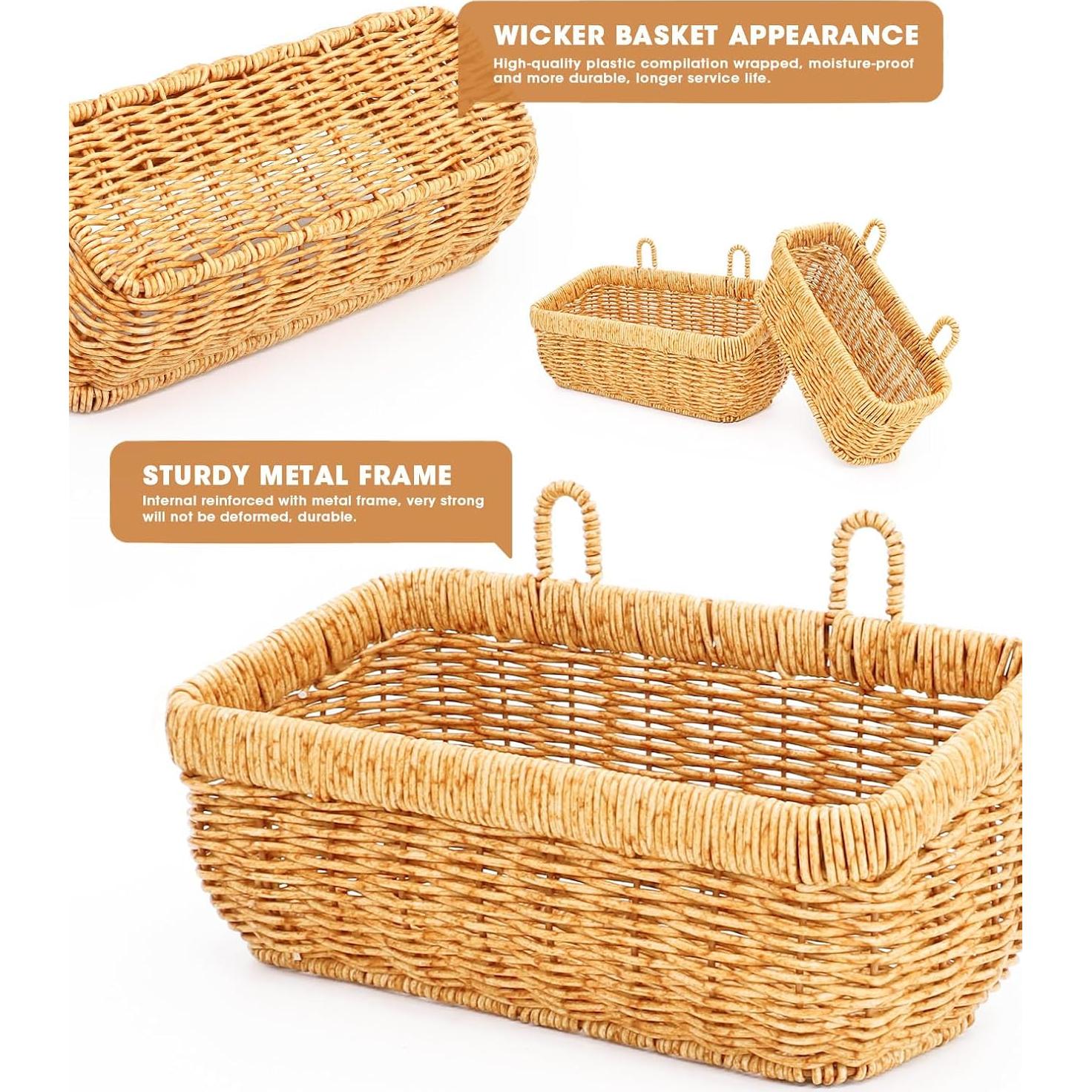 Cestas Colgantes AceList, Juego de 2 Tejidas a Mano Boho