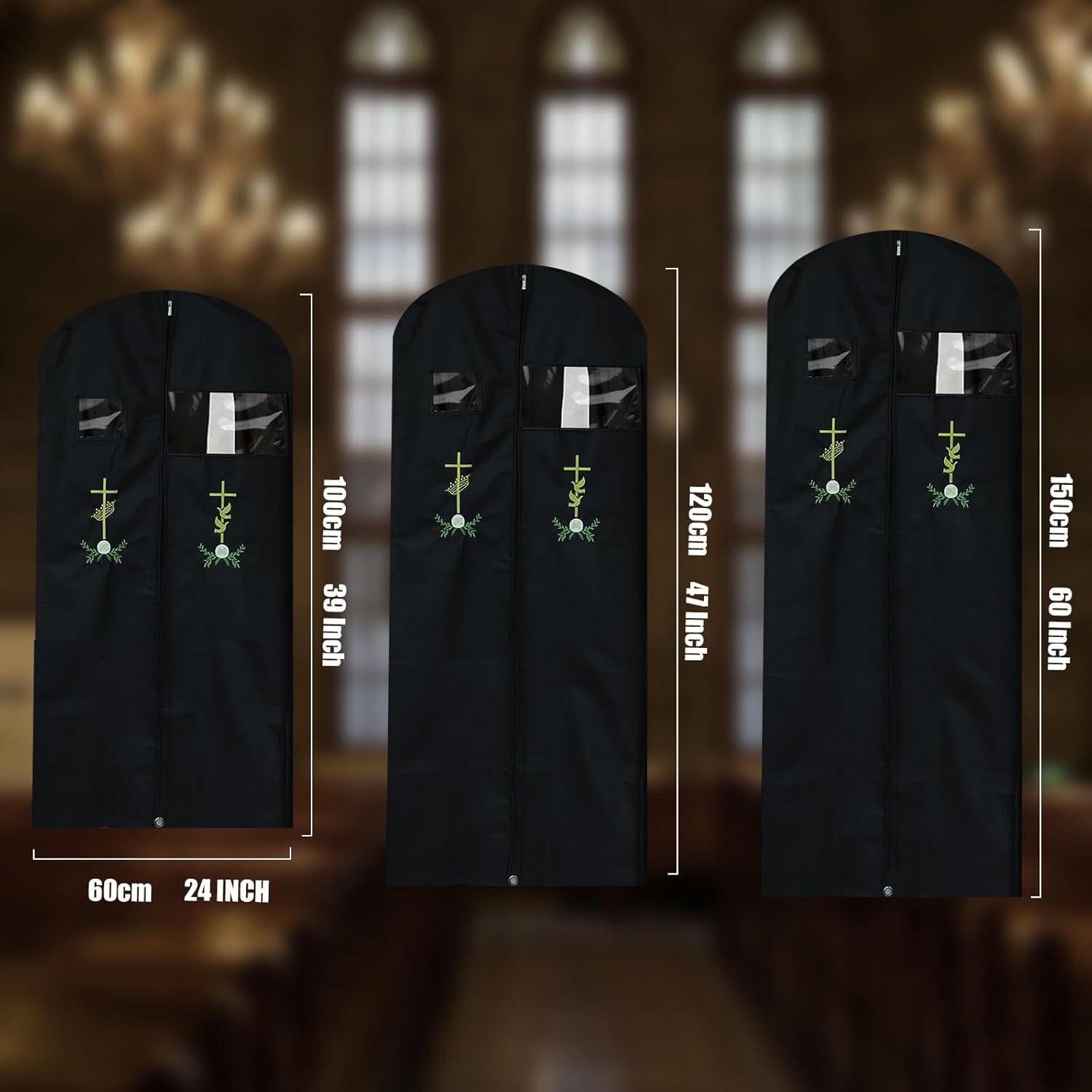 Bolsa para Prendas Clergyman BOPBPO 60cm Negro con Bordado