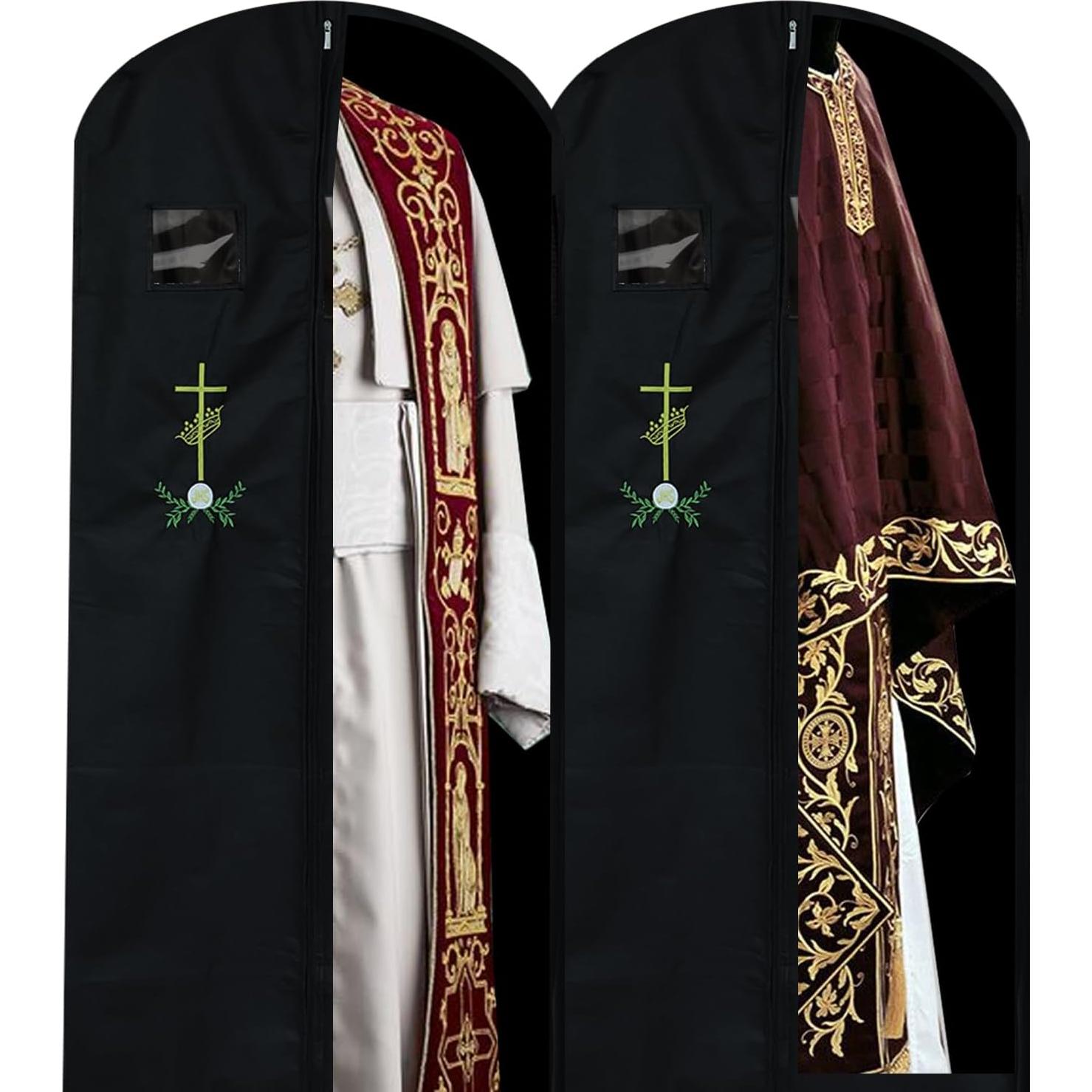 Bolsa para Prendas Clergyman BOPBPO 60cm Negro con Bordado