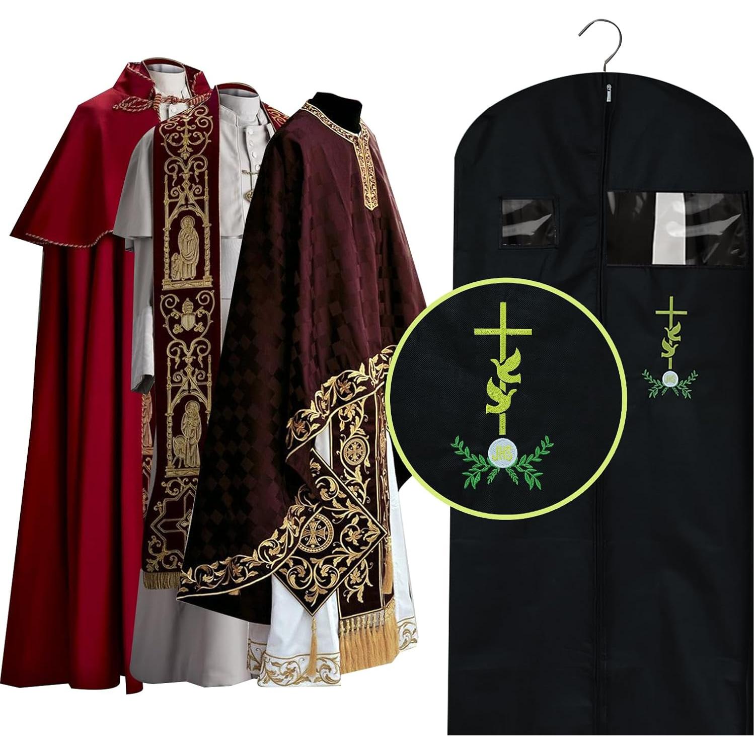Bolsa para Prendas Clergyman BOPBPO 60cm Negro con Bordado