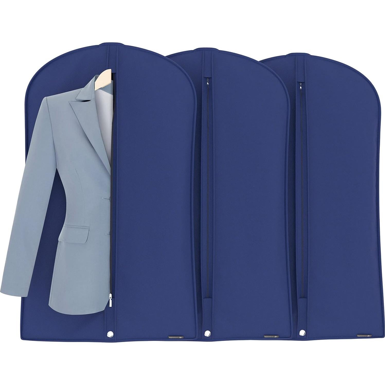 Bolsa de Prendas HANGERWORLD 102x61 cm Transpirable 3 Piezas Azul