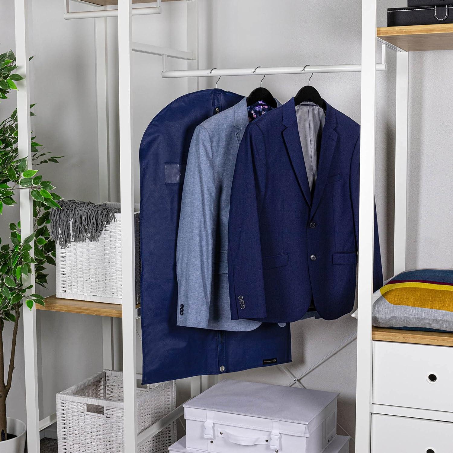 Bolsa de Prendas HANGERWORLD 102x61 cm Transpirable 3 Piezas Azul