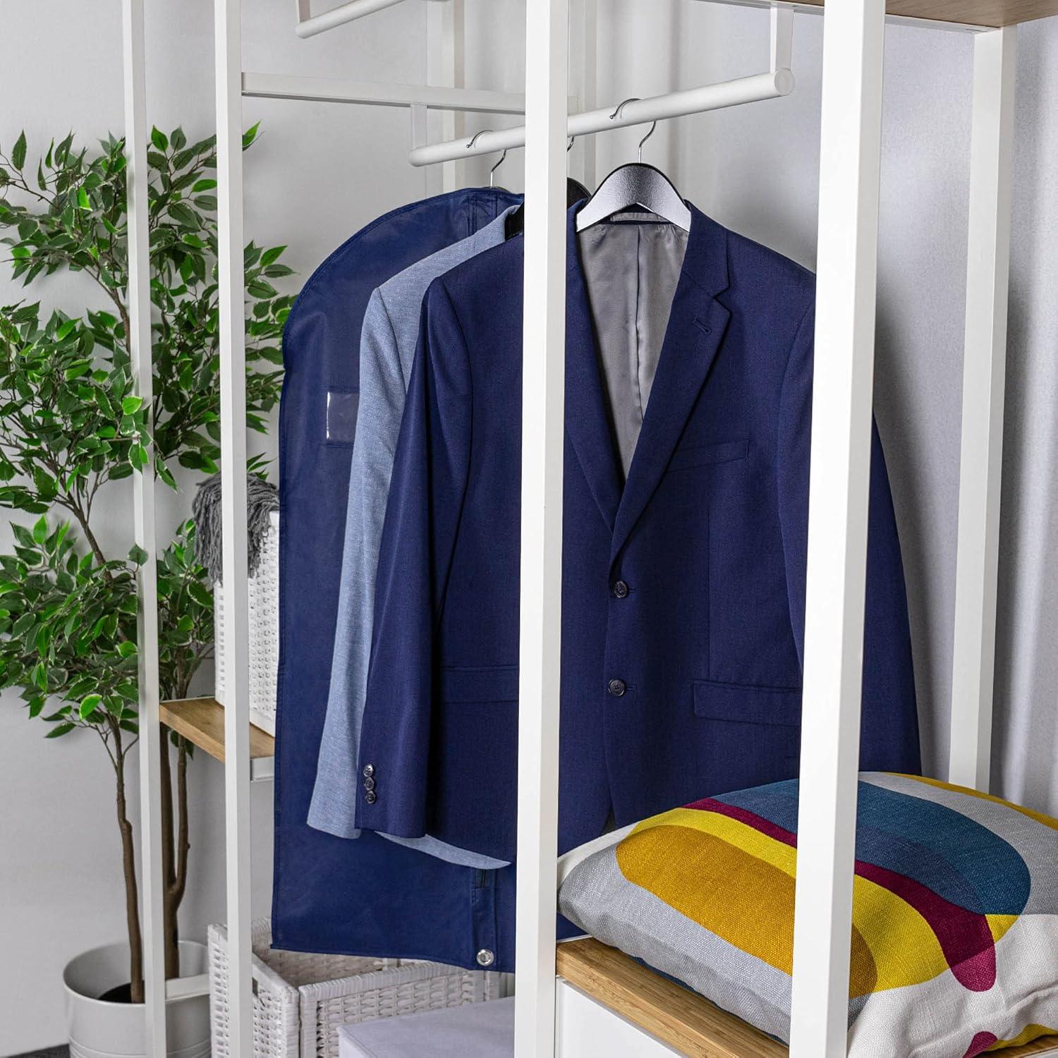 Bolsa de Prendas HANGERWORLD 102x61 cm Transpirable 3 Piezas Azul