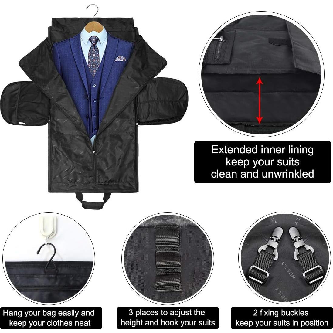 Bolsa de viaje NUBILY 55L impermeable con compartimento para zapatos