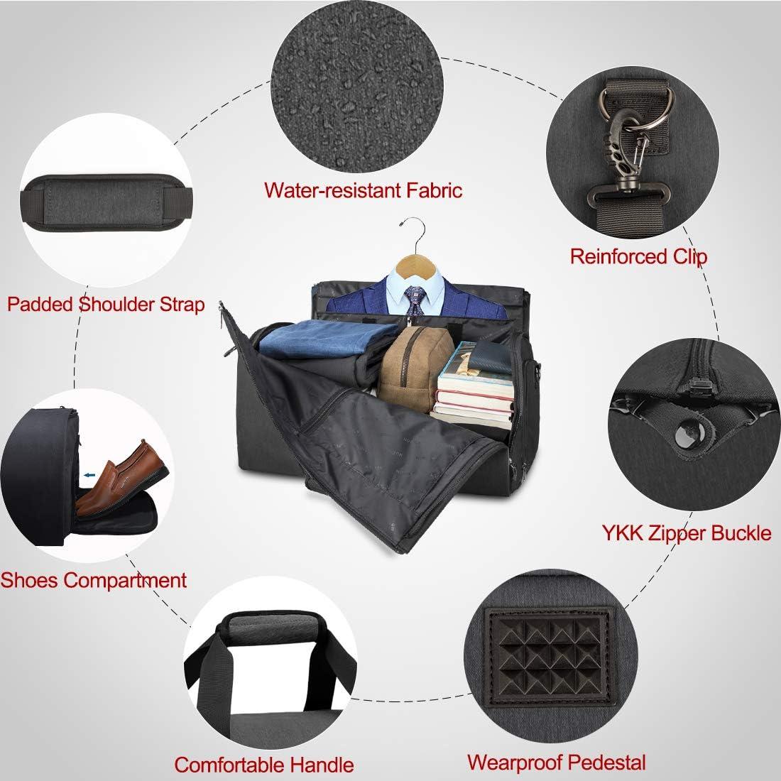 Bolsa de viaje NUBILY 55L impermeable con compartimento para zapatos