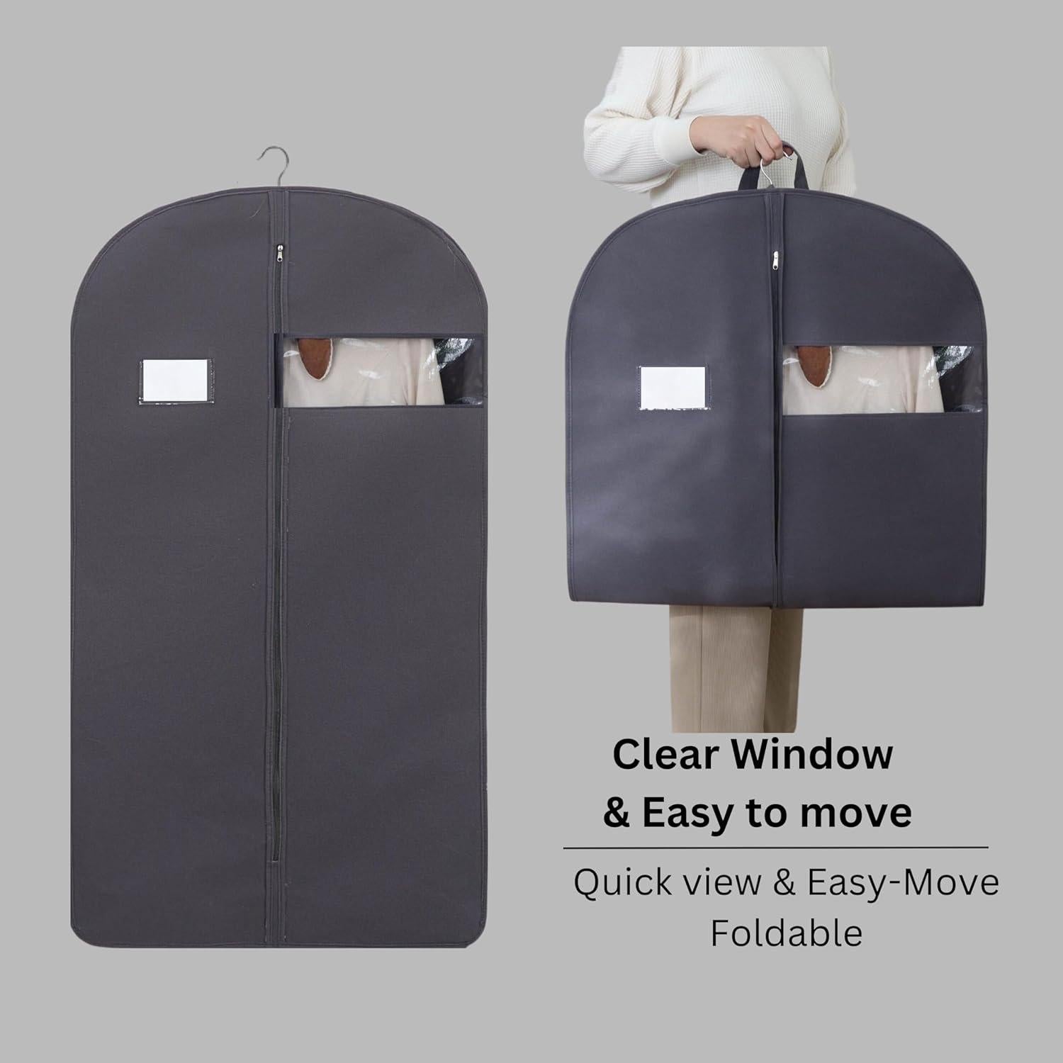 Bolsas de Ropa para Colgar CONMEOCON 43" Gris - 6 Piezas