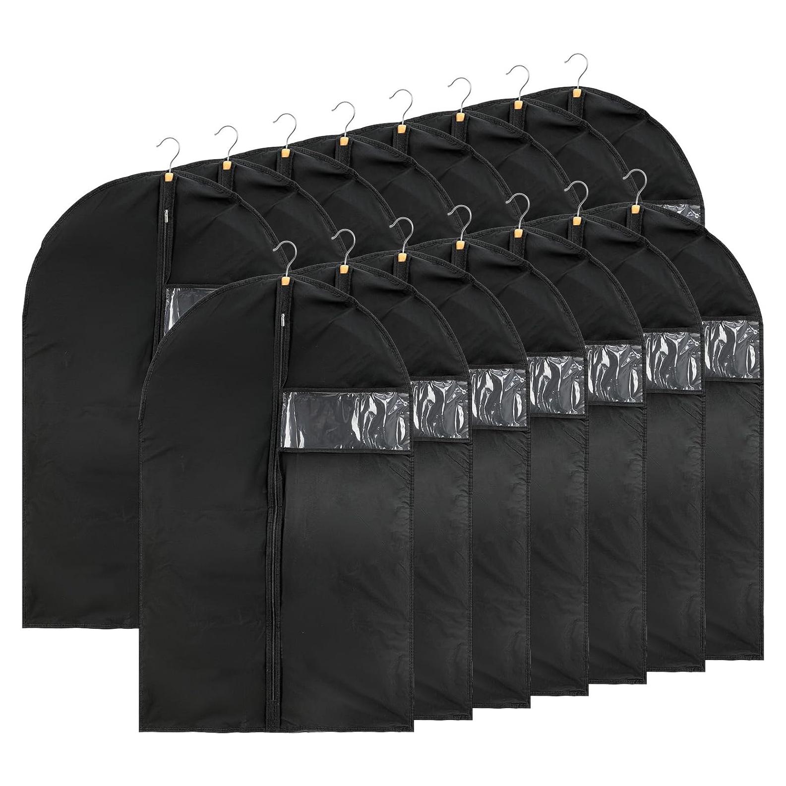 Paquete de 15 bolsas para ropa Lemecima 101.6x61 cm negro
