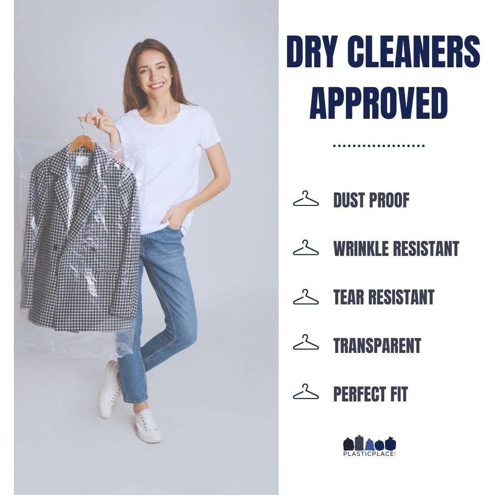 Bolsas de Ropa Transparentes Plasticplace 432 Unidades 53.34x17.78x101.6 cm