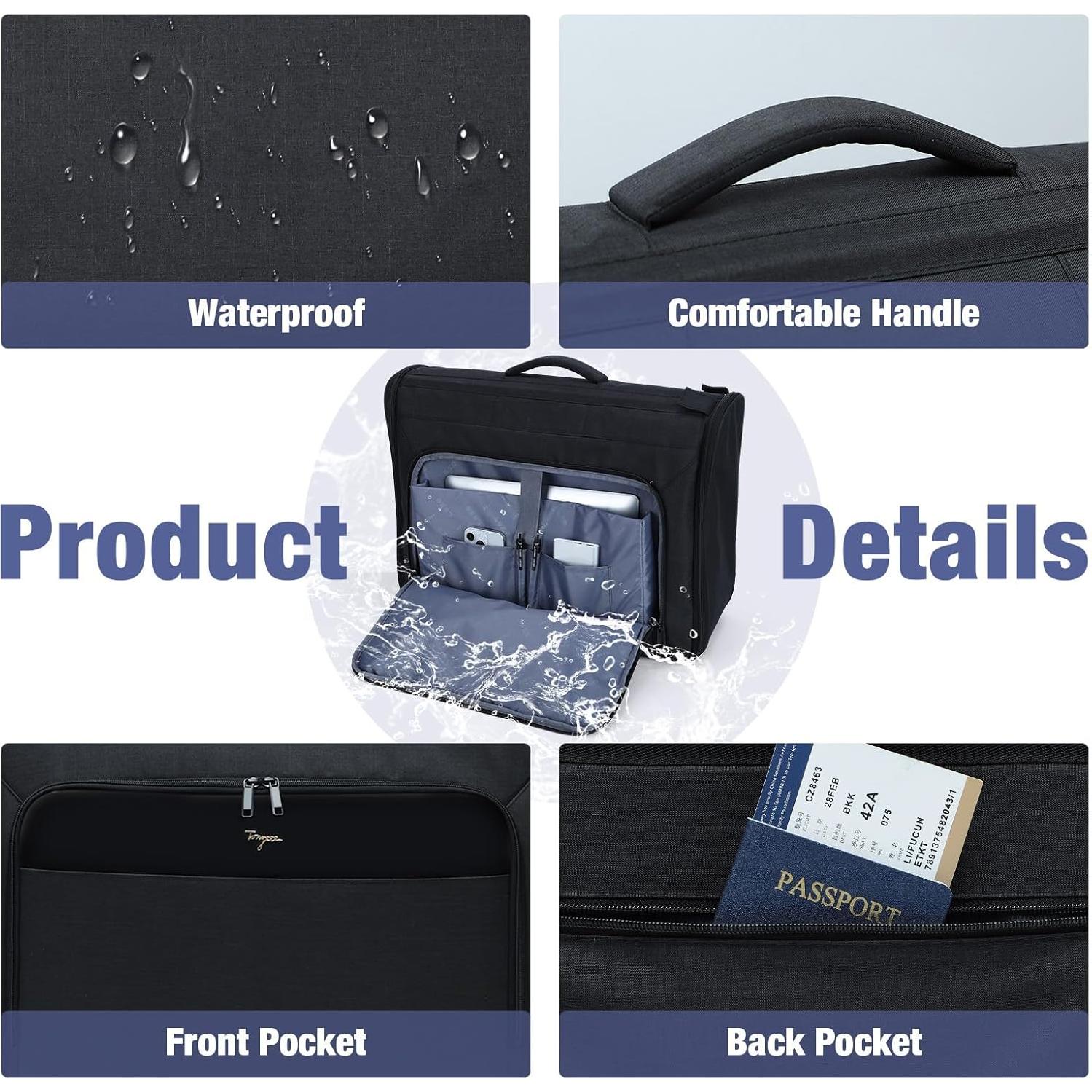 Bolsa Duffle con Ruedas Tonyeee 3 en 1 Negra 60.5x21x42.5cm